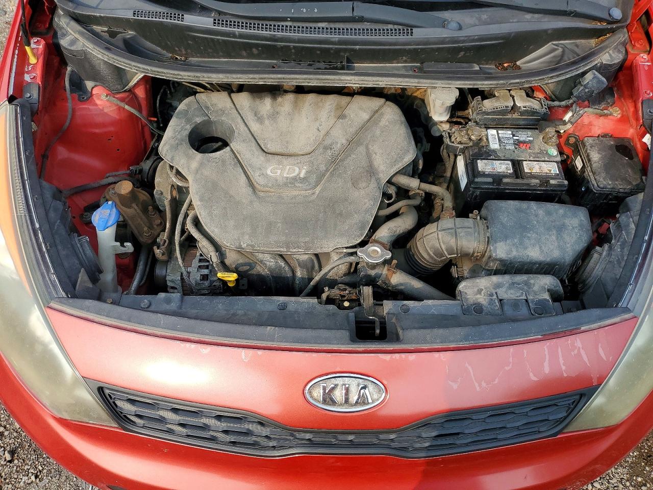 2012 Kia Rio Lx Red vin: KNADM5A36C6759682