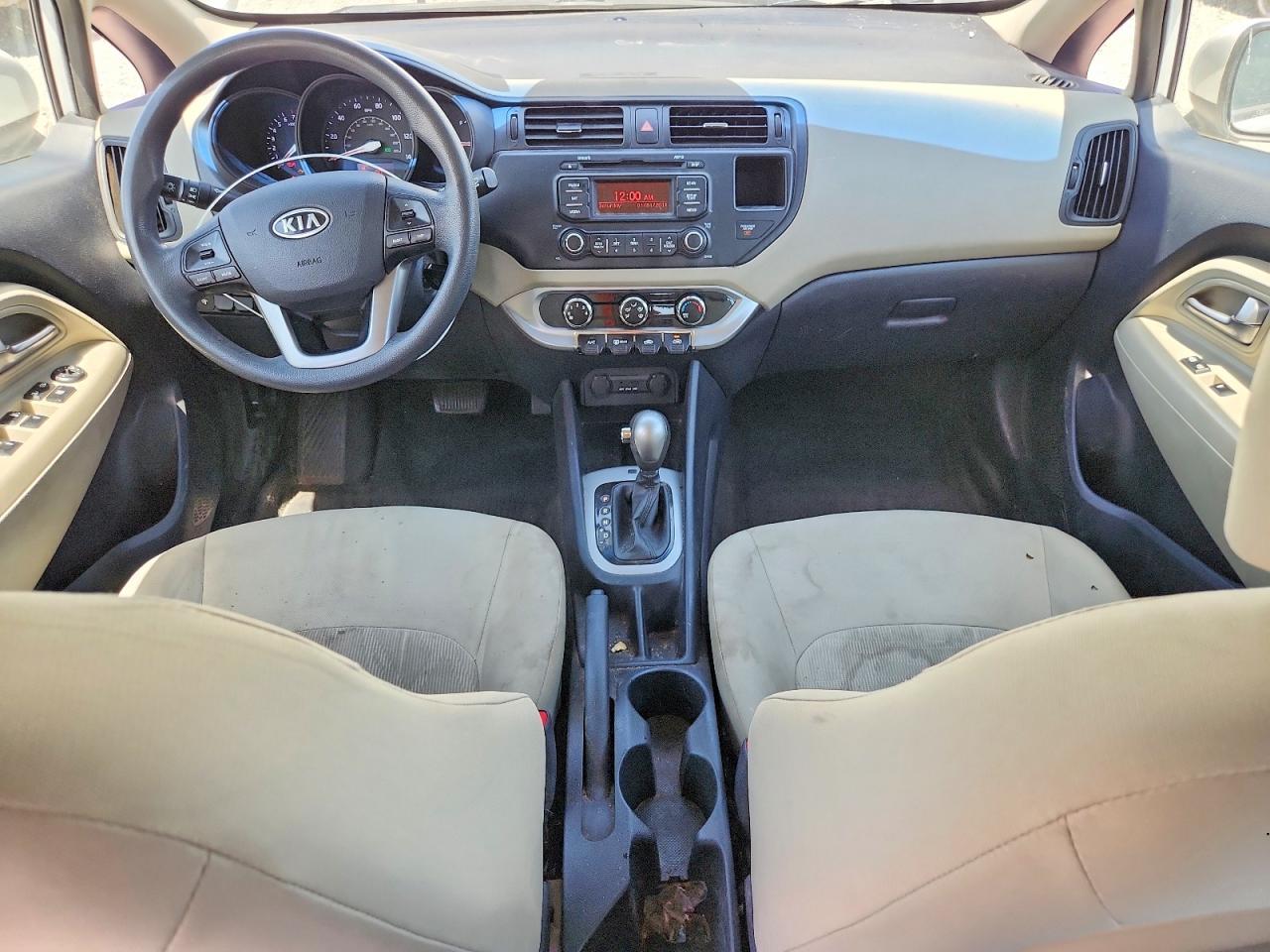 2013 Kia Rio Lx White vin: KNADM5A36D6110014
