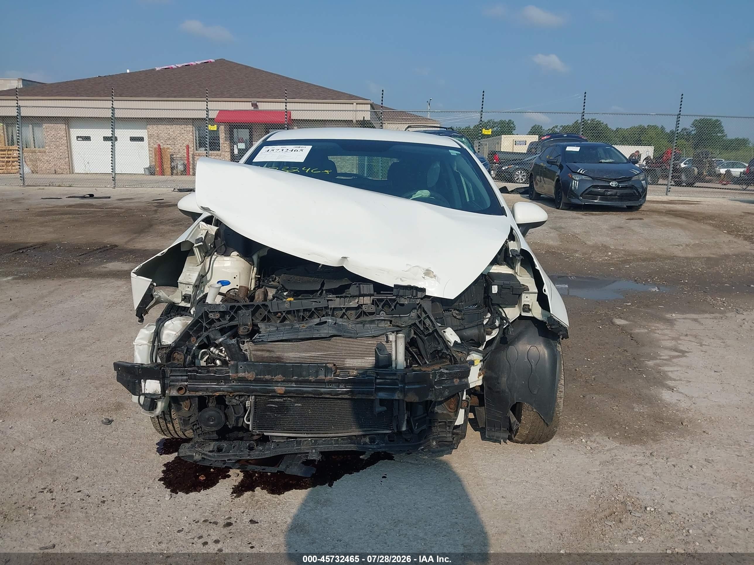 2013 Kia Rio Lx White vin: KNADM5A36D6117433