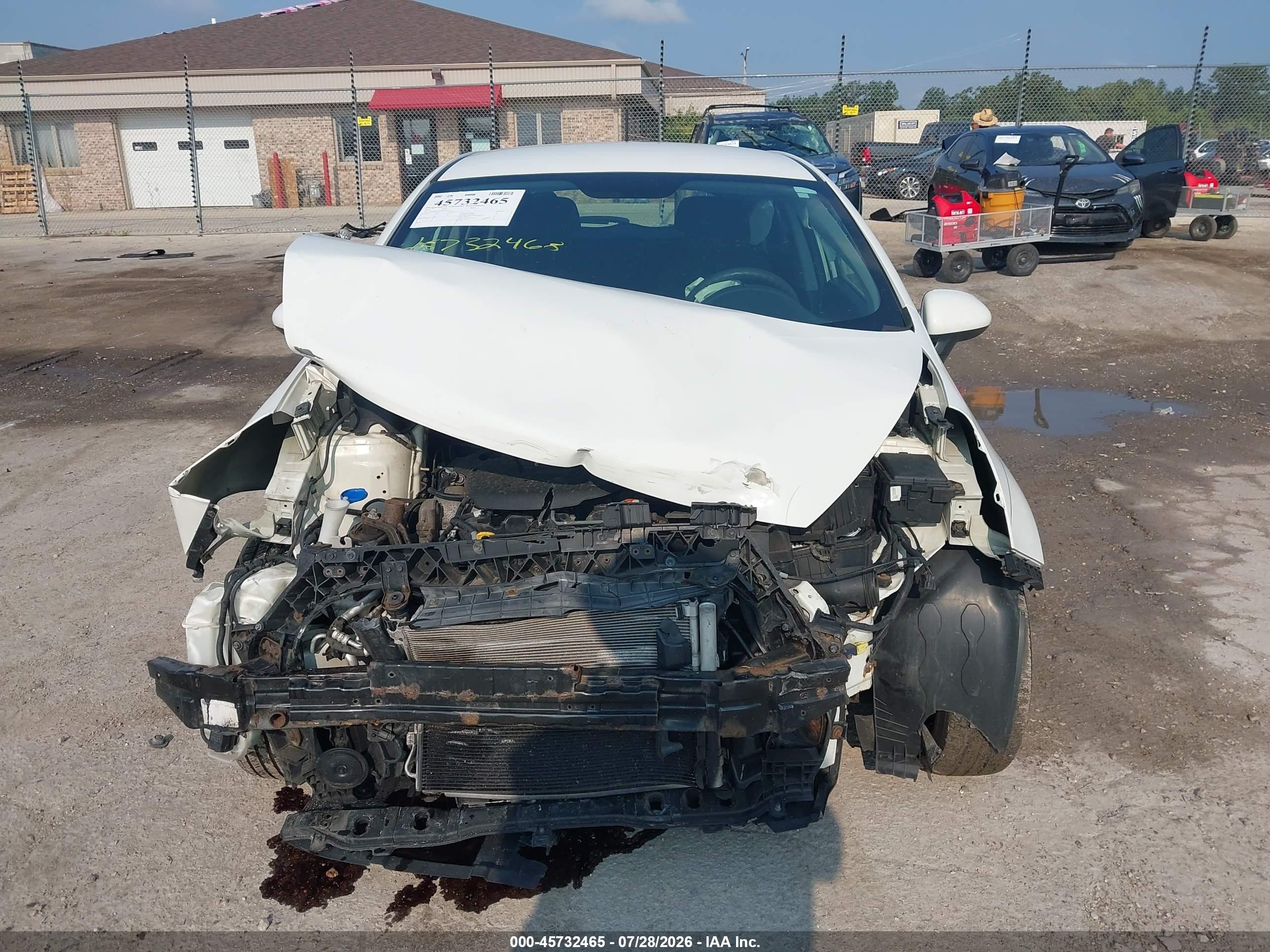 2013 Kia Rio Lx White vin: KNADM5A36D6117433