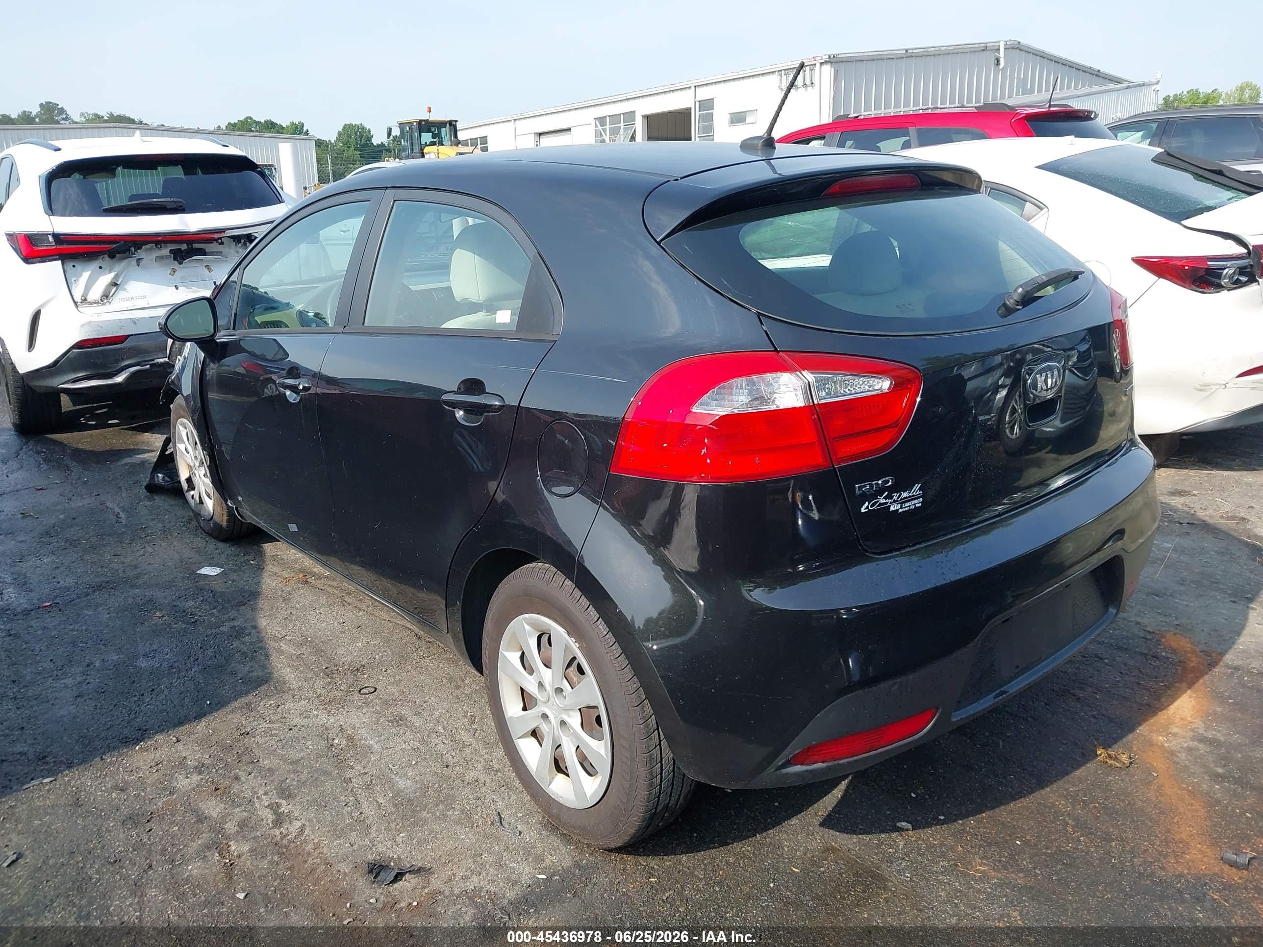 2013 Kia Rio Lx Черный vin: KNADM5A36D6209979