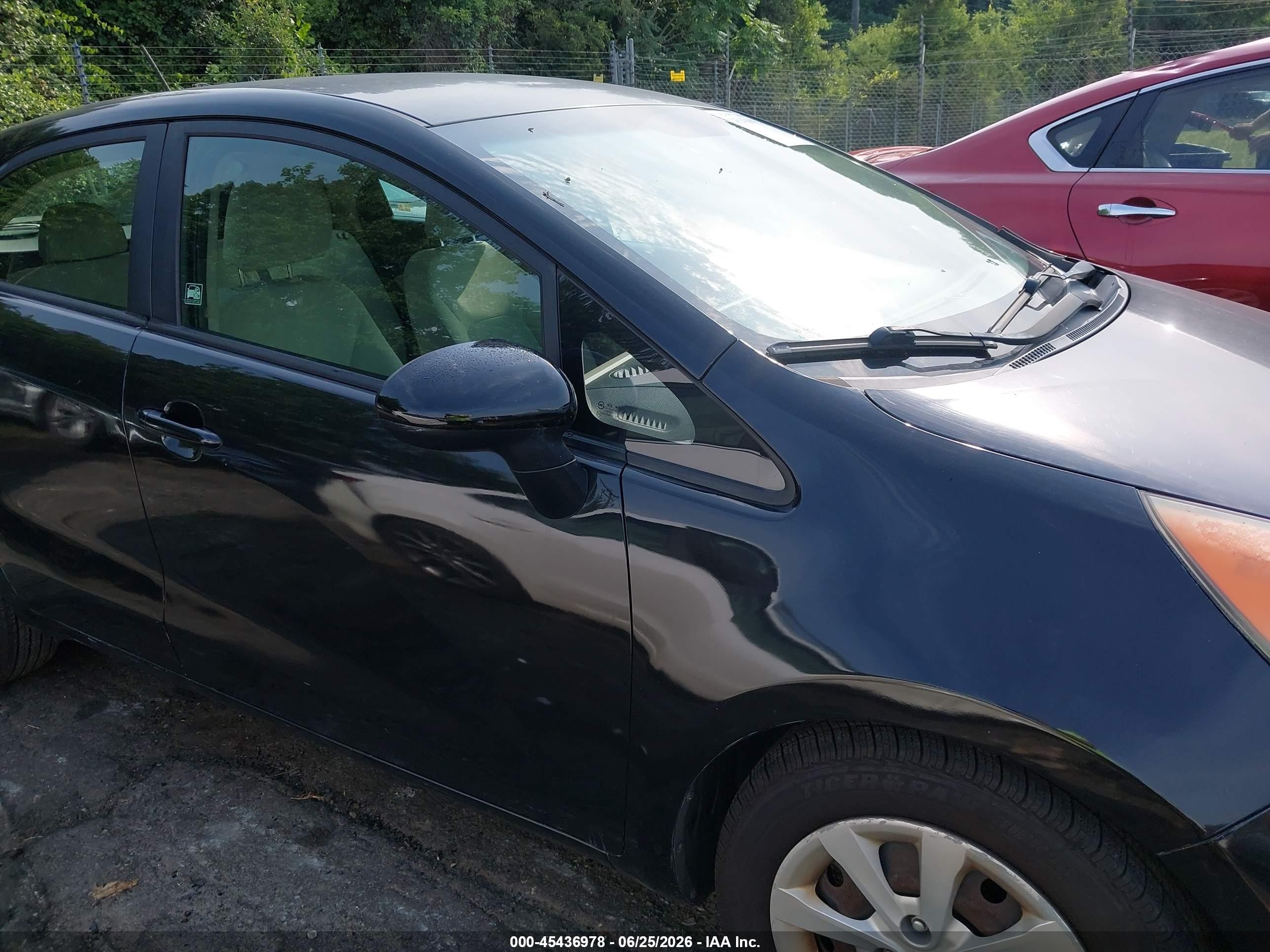 2013 Kia Rio Lx Черный vin: KNADM5A36D6209979
