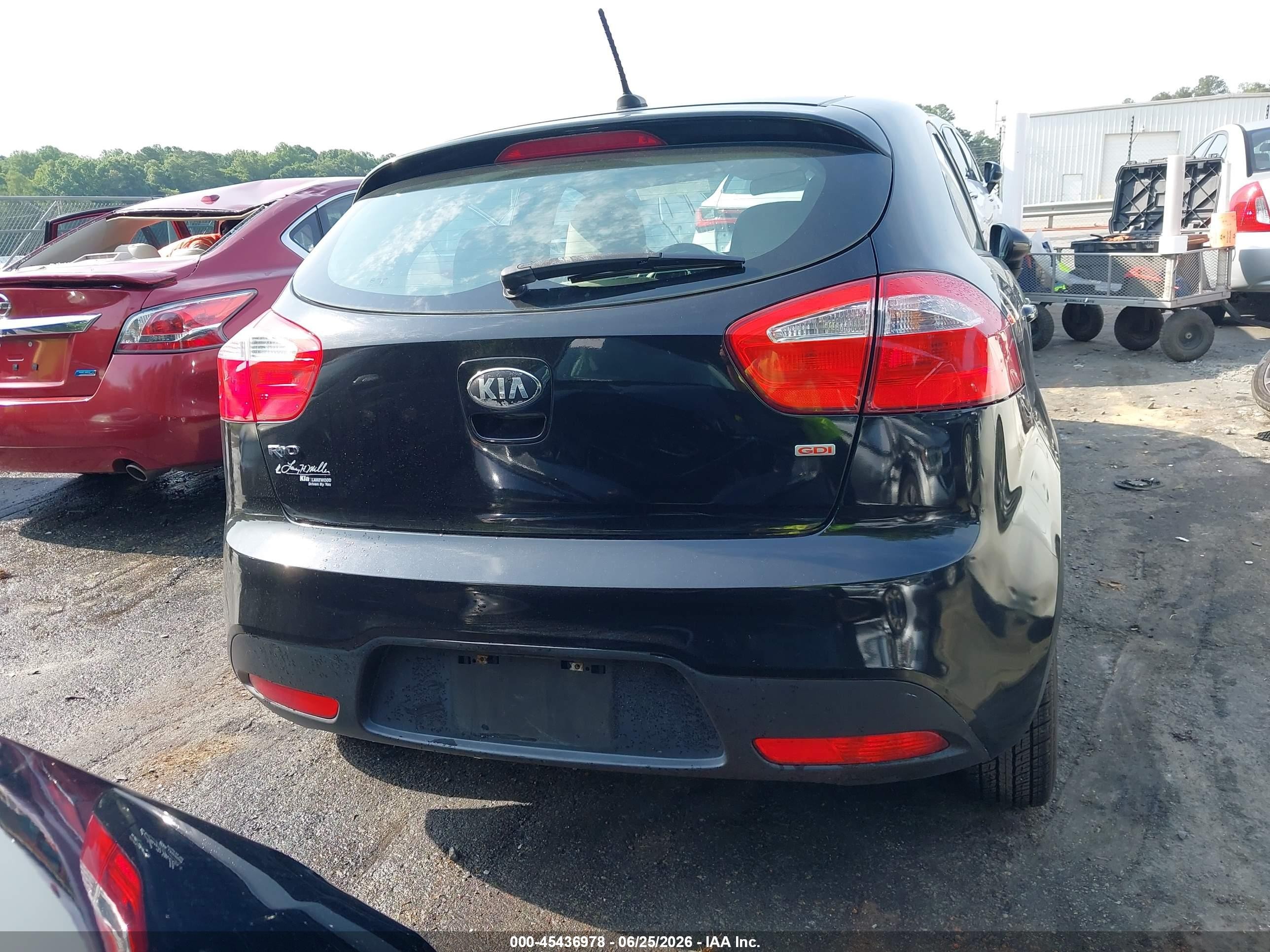 2013 Kia Rio Lx Черный vin: KNADM5A36D6209979