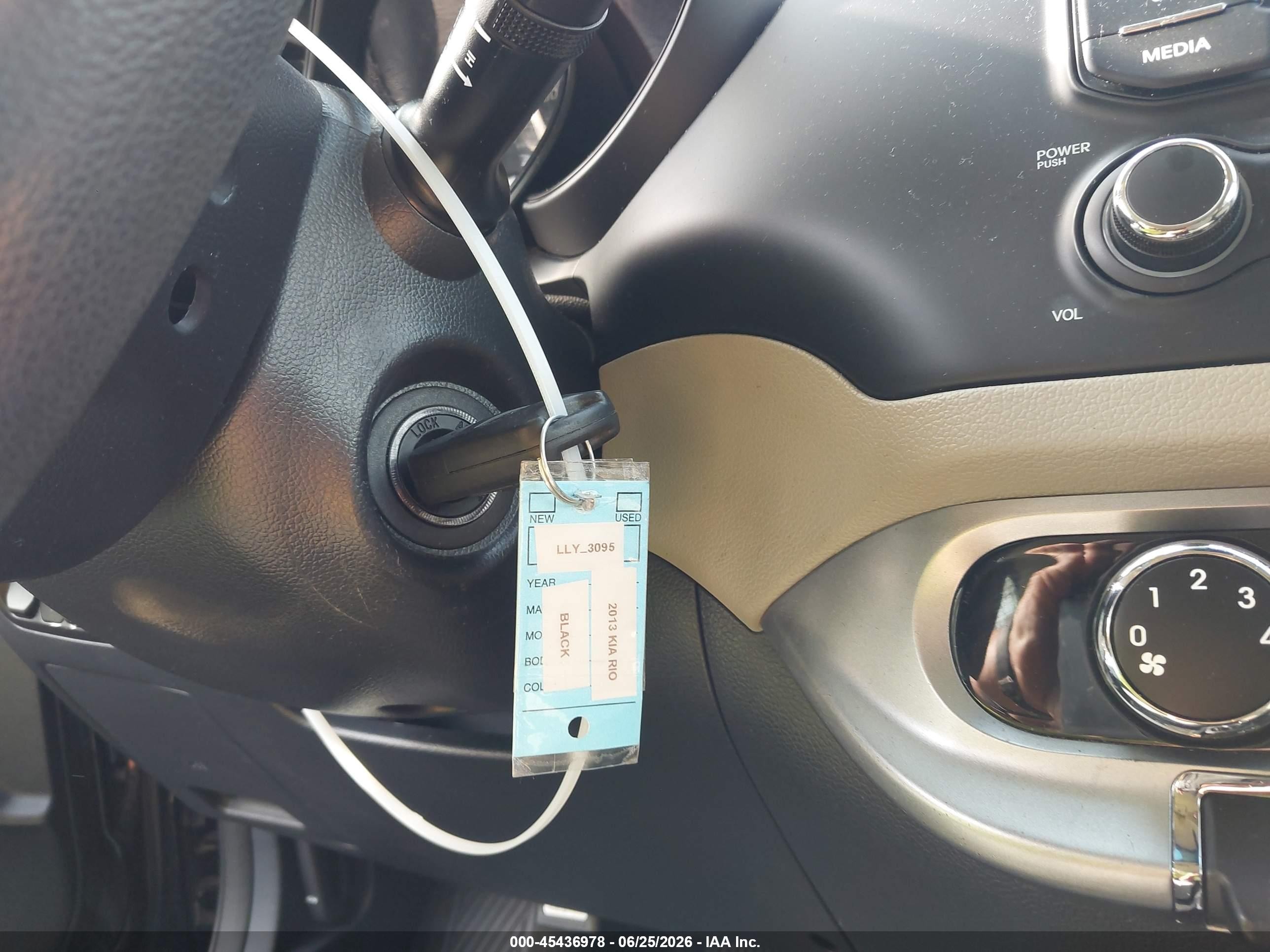 2013 Kia Rio Lx Черный vin: KNADM5A36D6209979