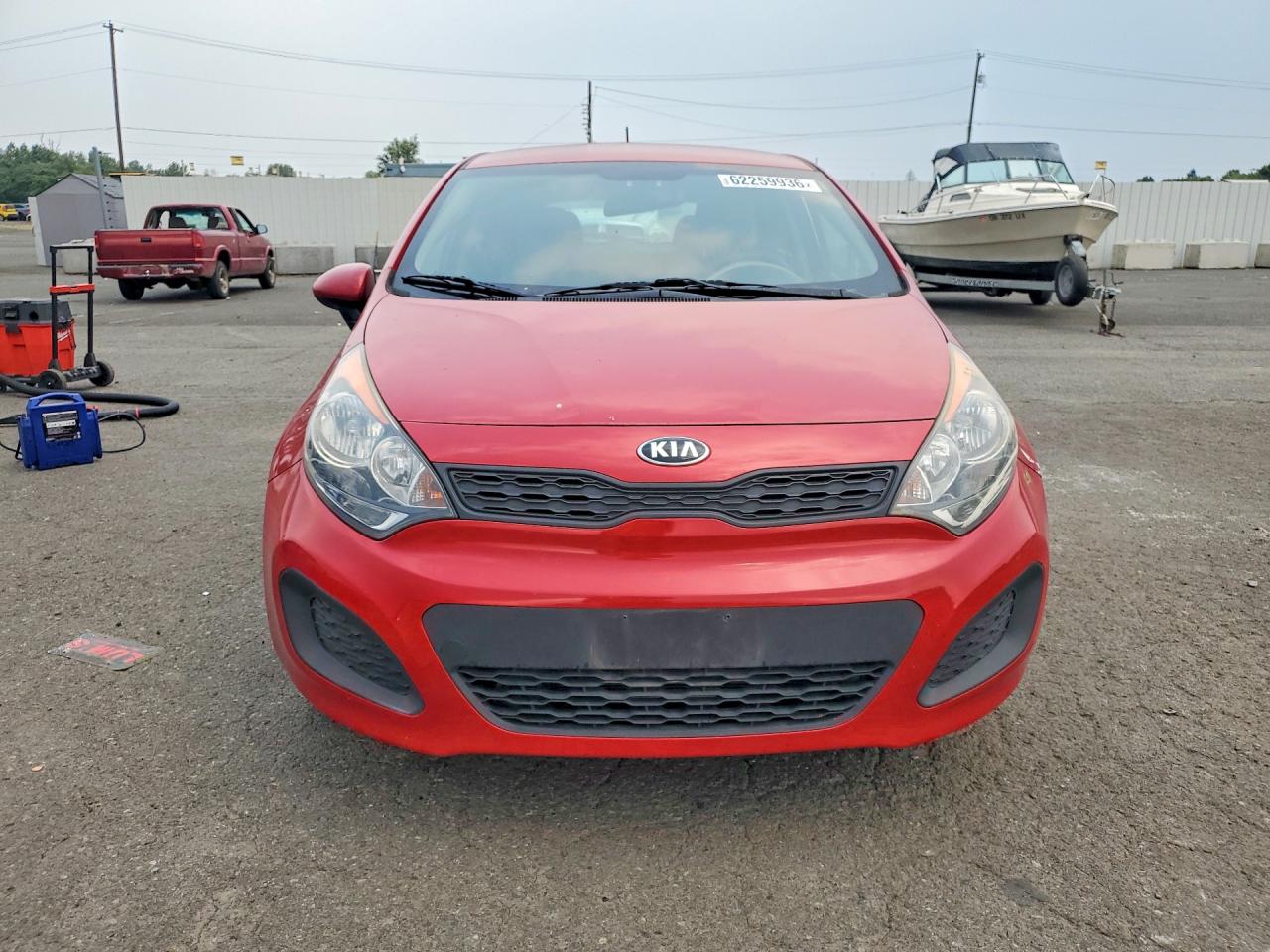 2013 Kia Rio Lx Red vin: KNADM5A36D6231416