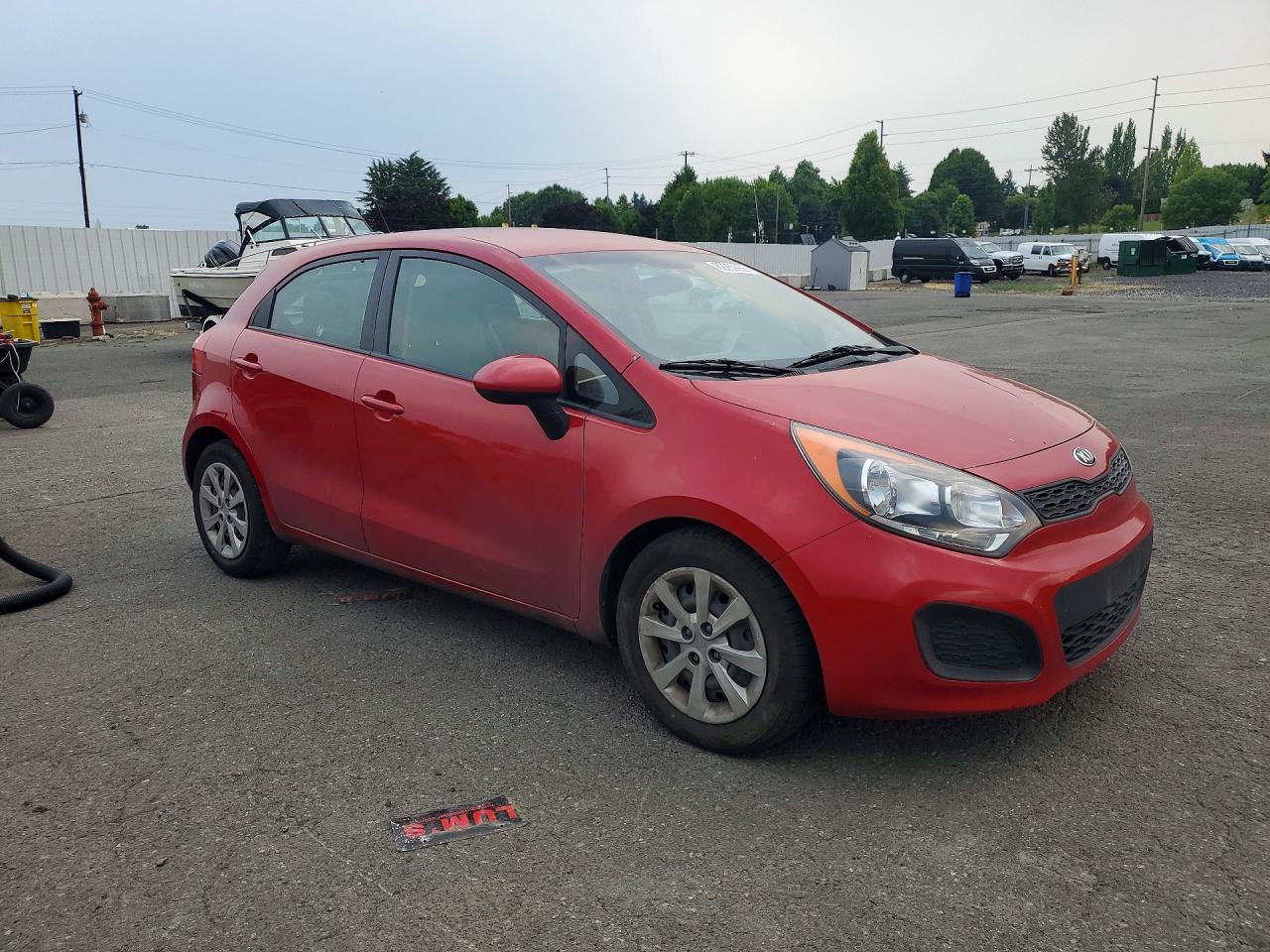 2013 Kia Rio Lx Red vin: KNADM5A36D6231416