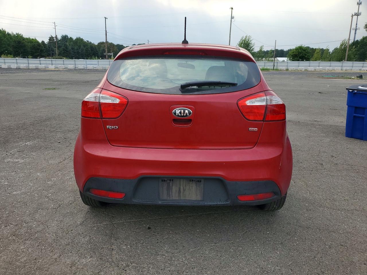 2013 Kia Rio Lx Red vin: KNADM5A36D6231416