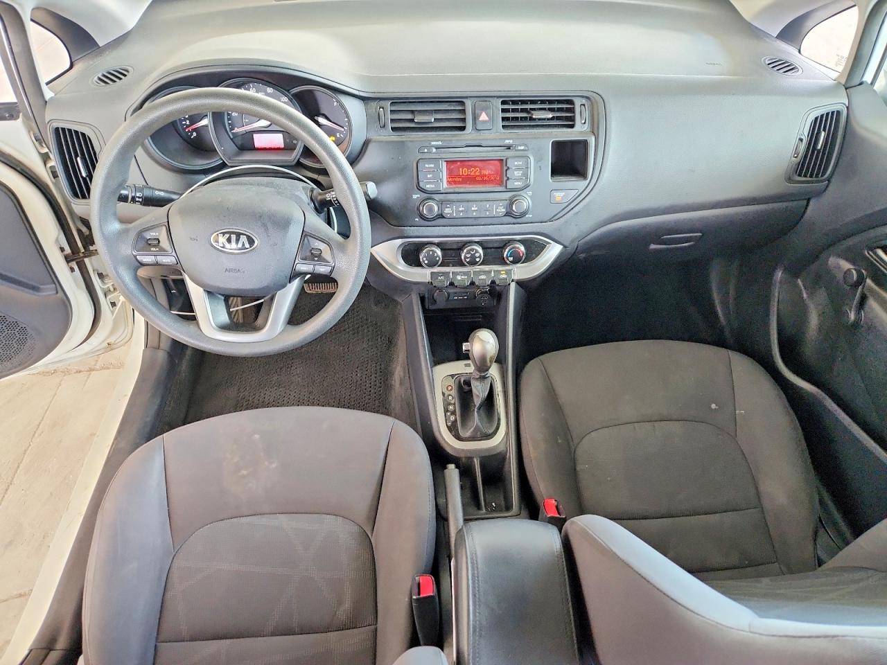 2013 Kia Rio Lx White vin: KNADM5A36D6236020