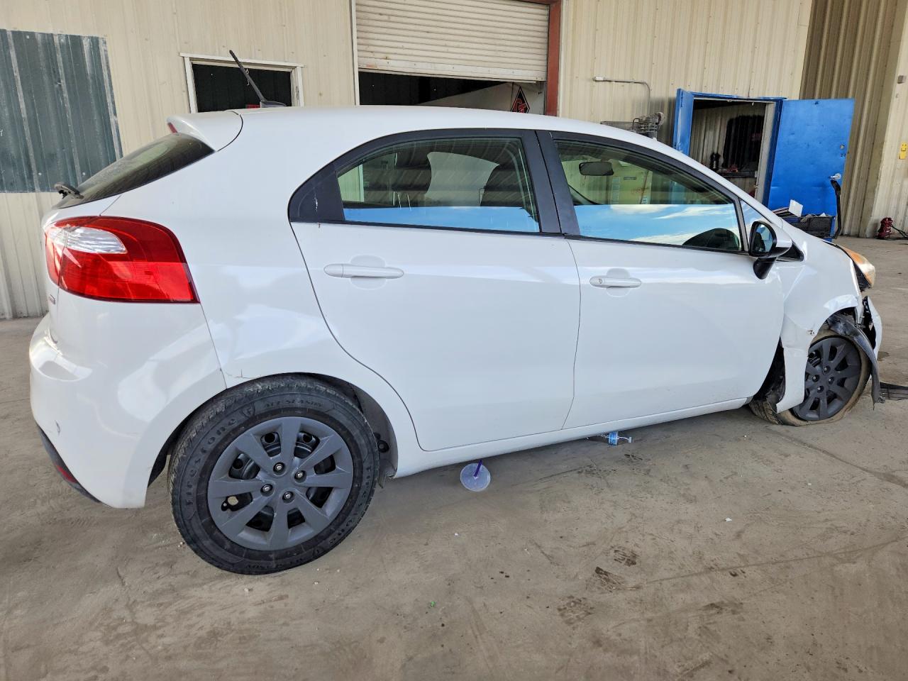 2013 Kia Rio Lx White vin: KNADM5A36D6236020