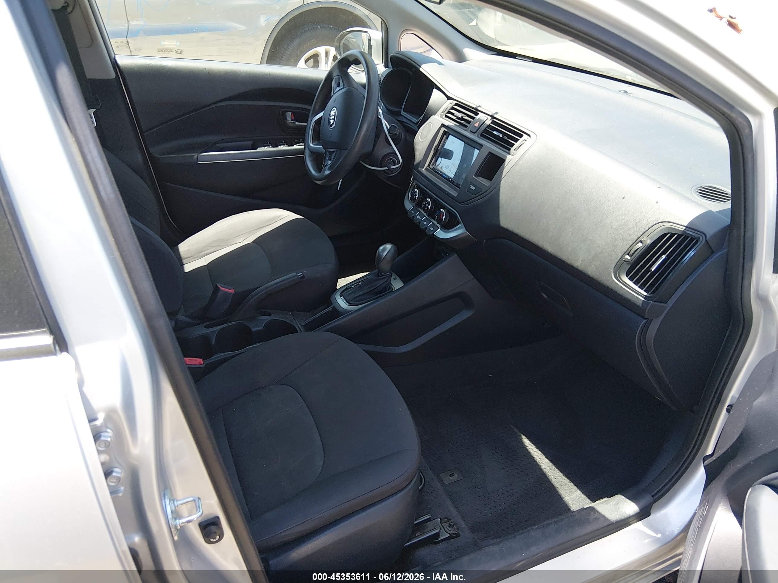 2013 Kia Rio Lx Silver vin: KNADM5A36D6248748
