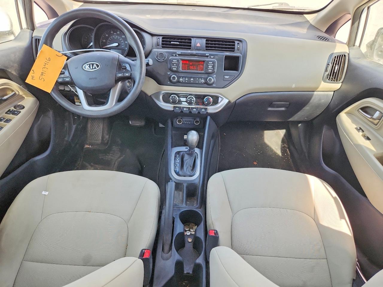 2012 Kia Rio Lx White vin: KNADM5A37C6012656