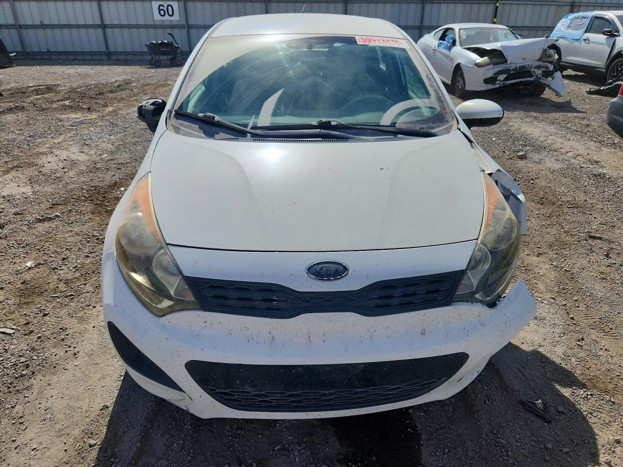 2012 Kia Rio Lx White vin: KNADM5A37C6012656