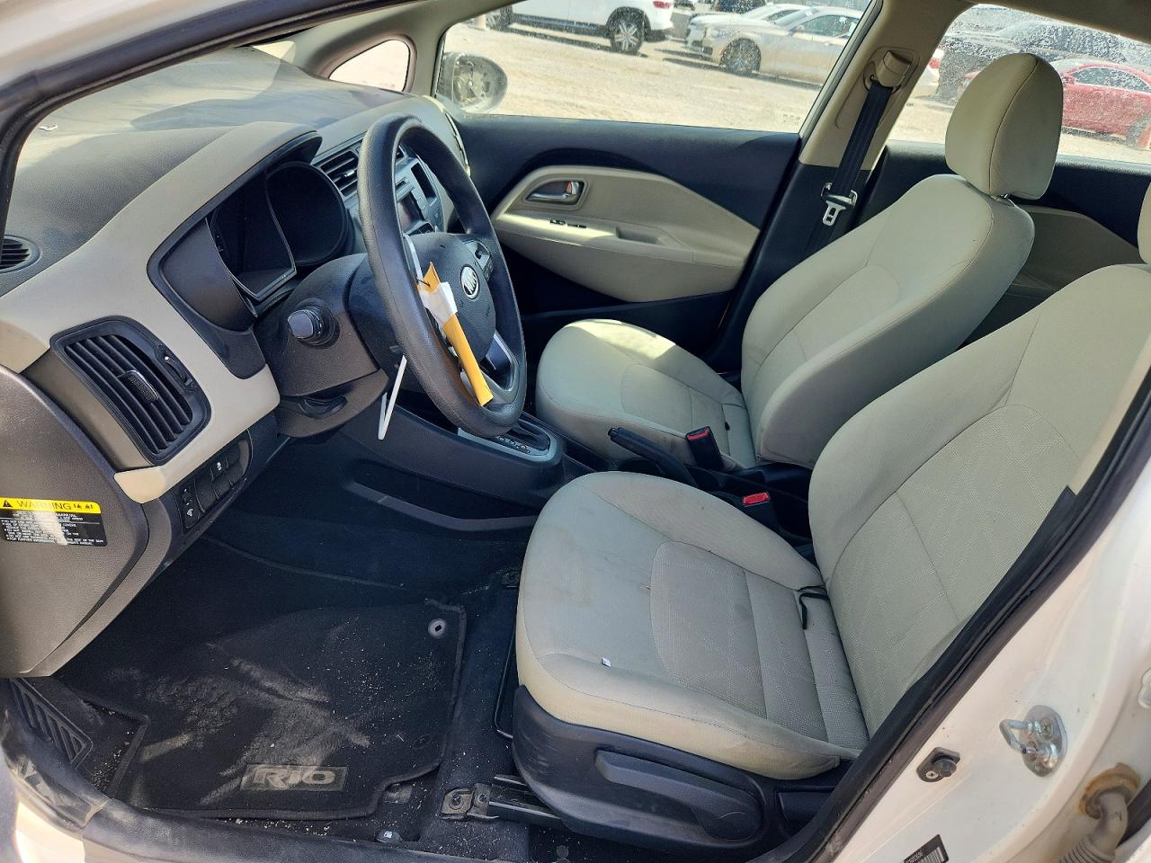 2012 Kia Rio Lx White vin: KNADM5A37C6012656