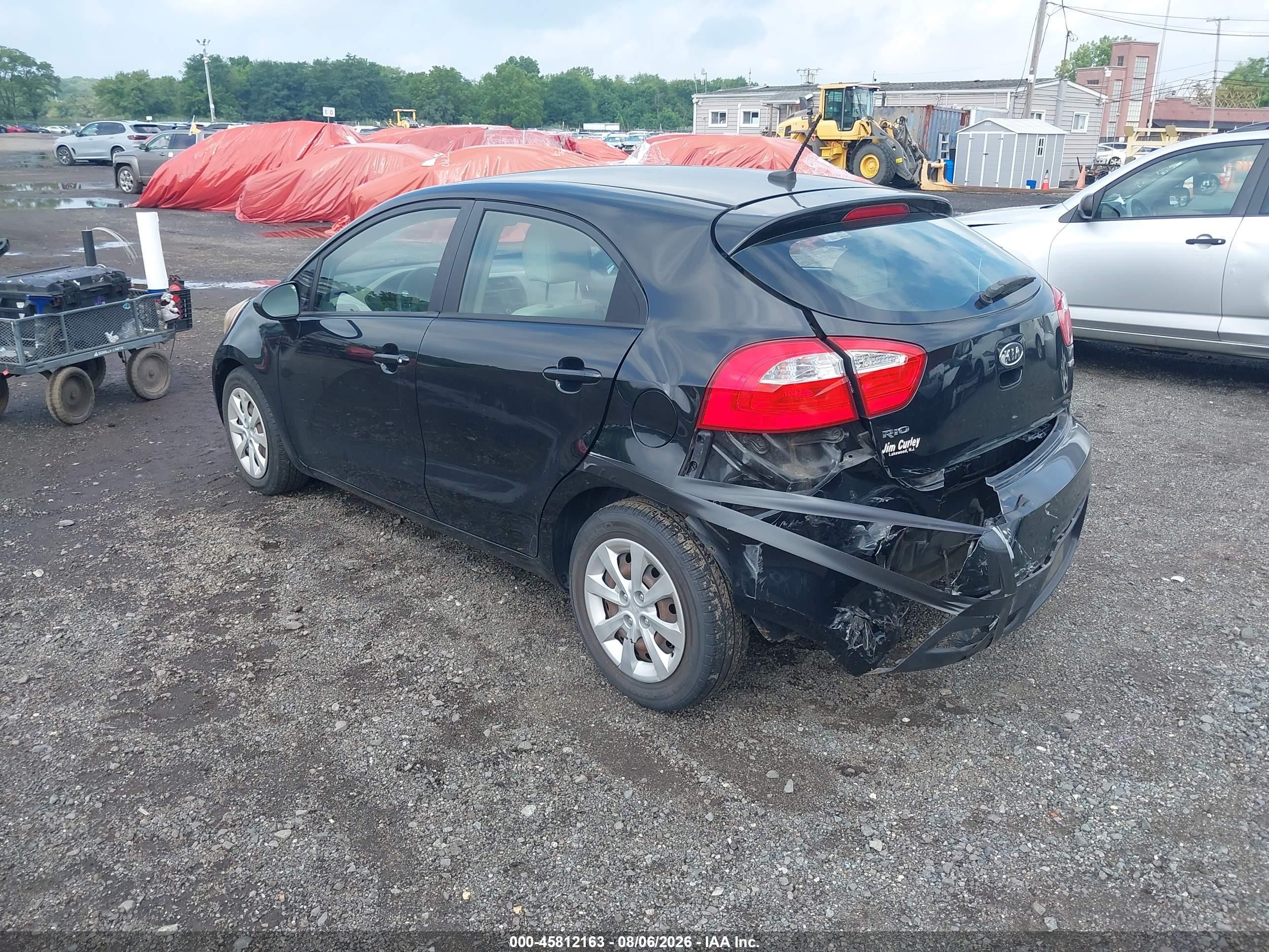 2013 Kia Rio Lx Black vin: KNADM5A37D6106912