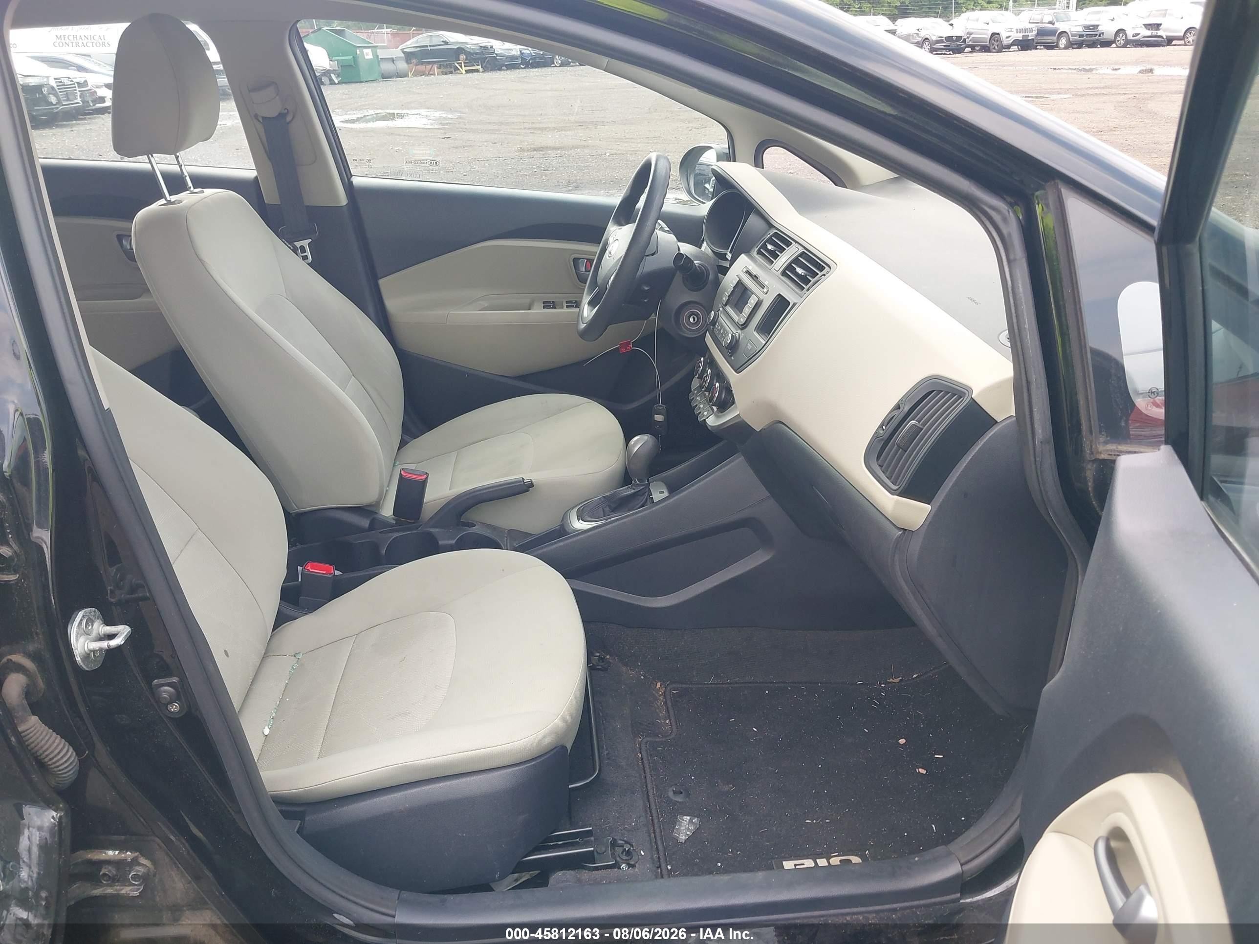 2013 Kia Rio Lx Black vin: KNADM5A37D6106912