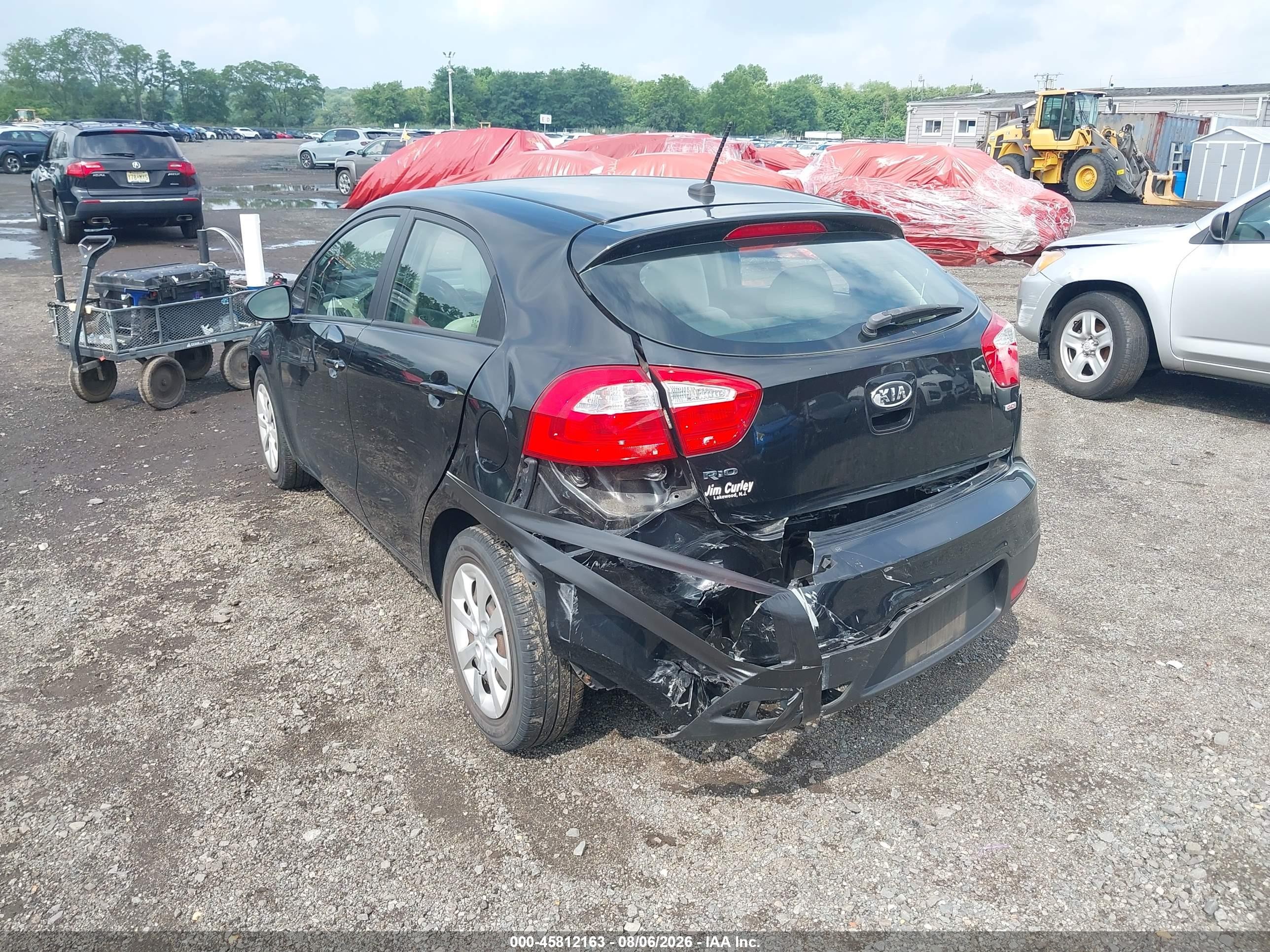 2013 Kia Rio Lx Black vin: KNADM5A37D6106912