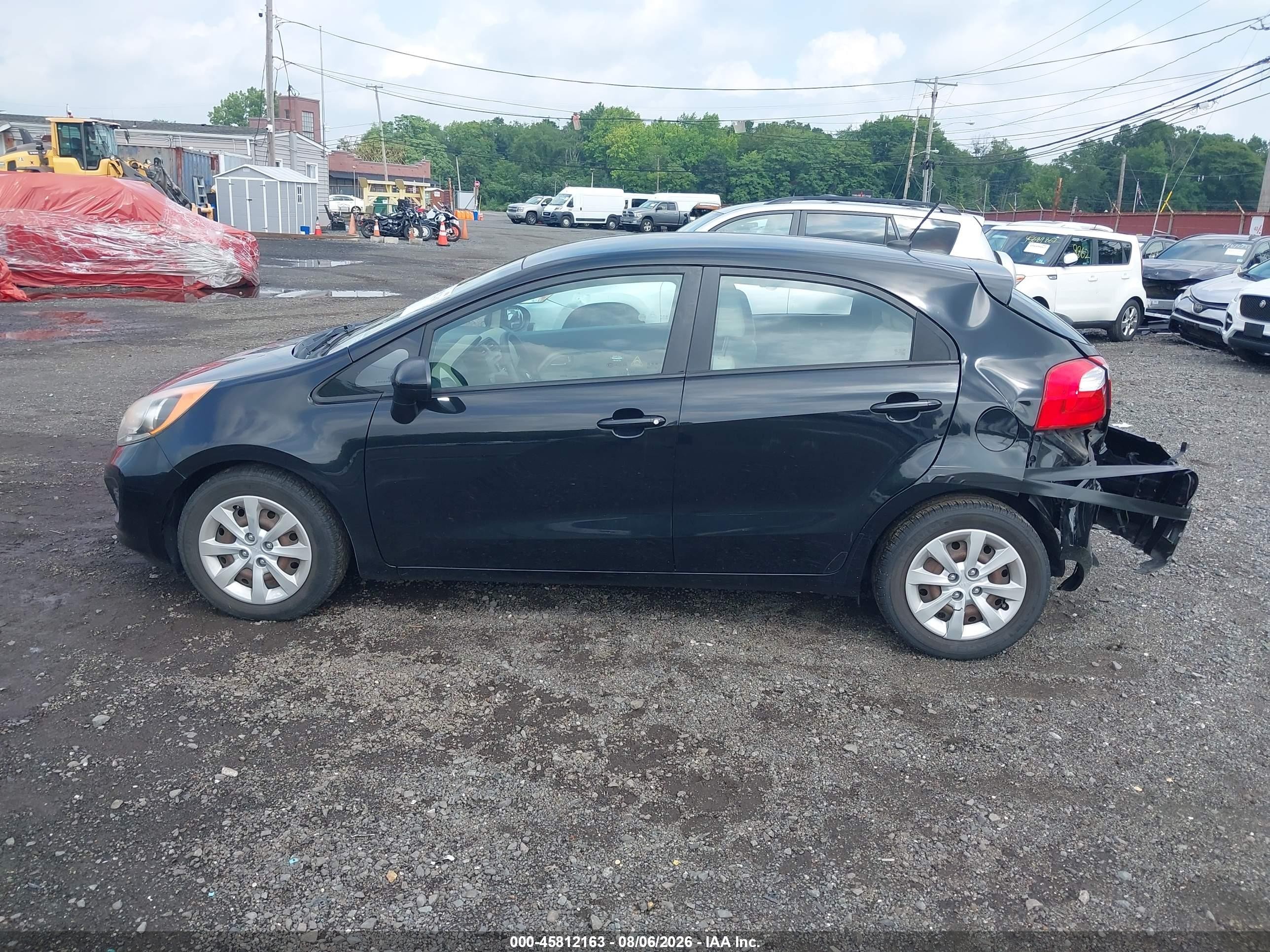 2013 Kia Rio Lx Black vin: KNADM5A37D6106912