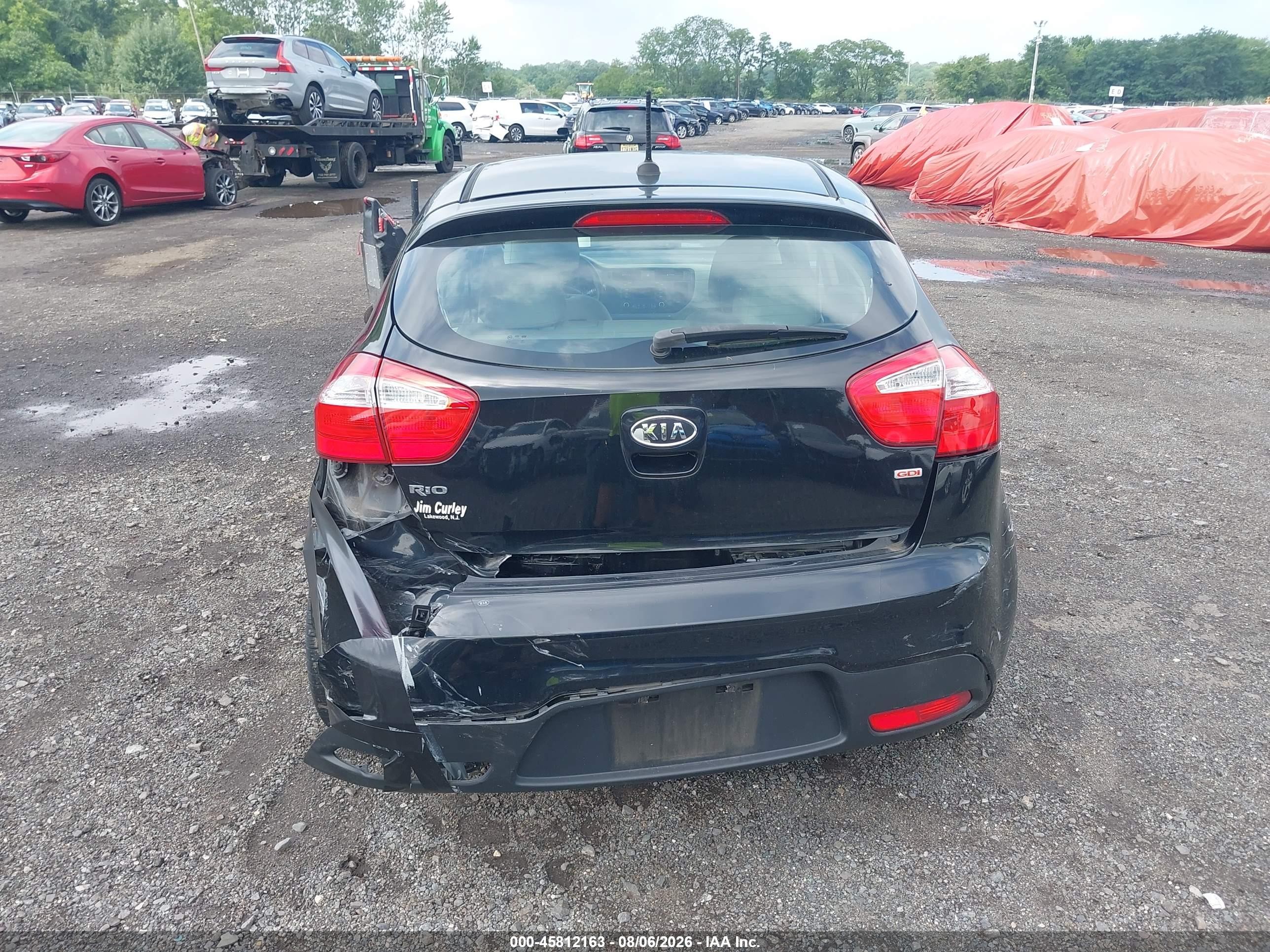 2013 Kia Rio Lx Black vin: KNADM5A37D6106912