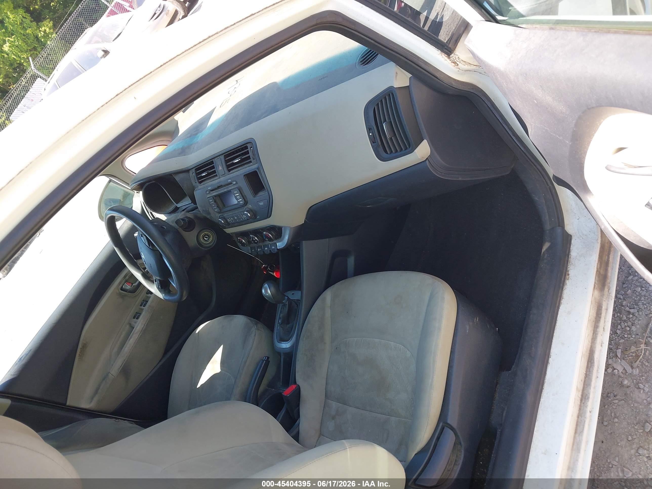 2013 Kia Rio Lx White vin: KNADM5A37D6162865