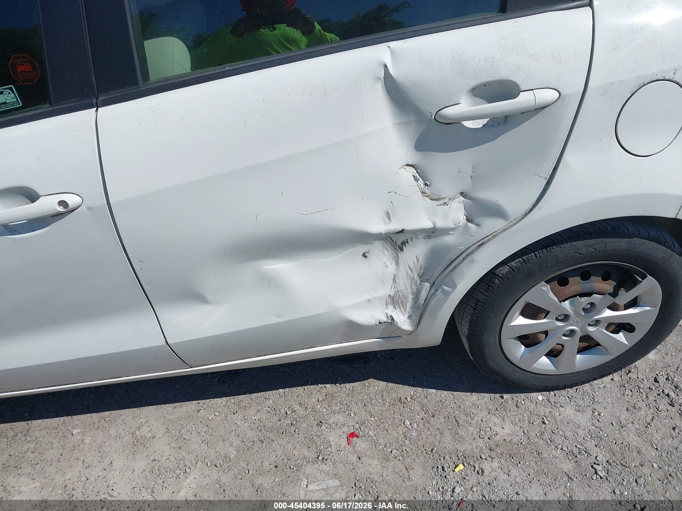 2013 Kia Rio Lx White vin: KNADM5A37D6162865