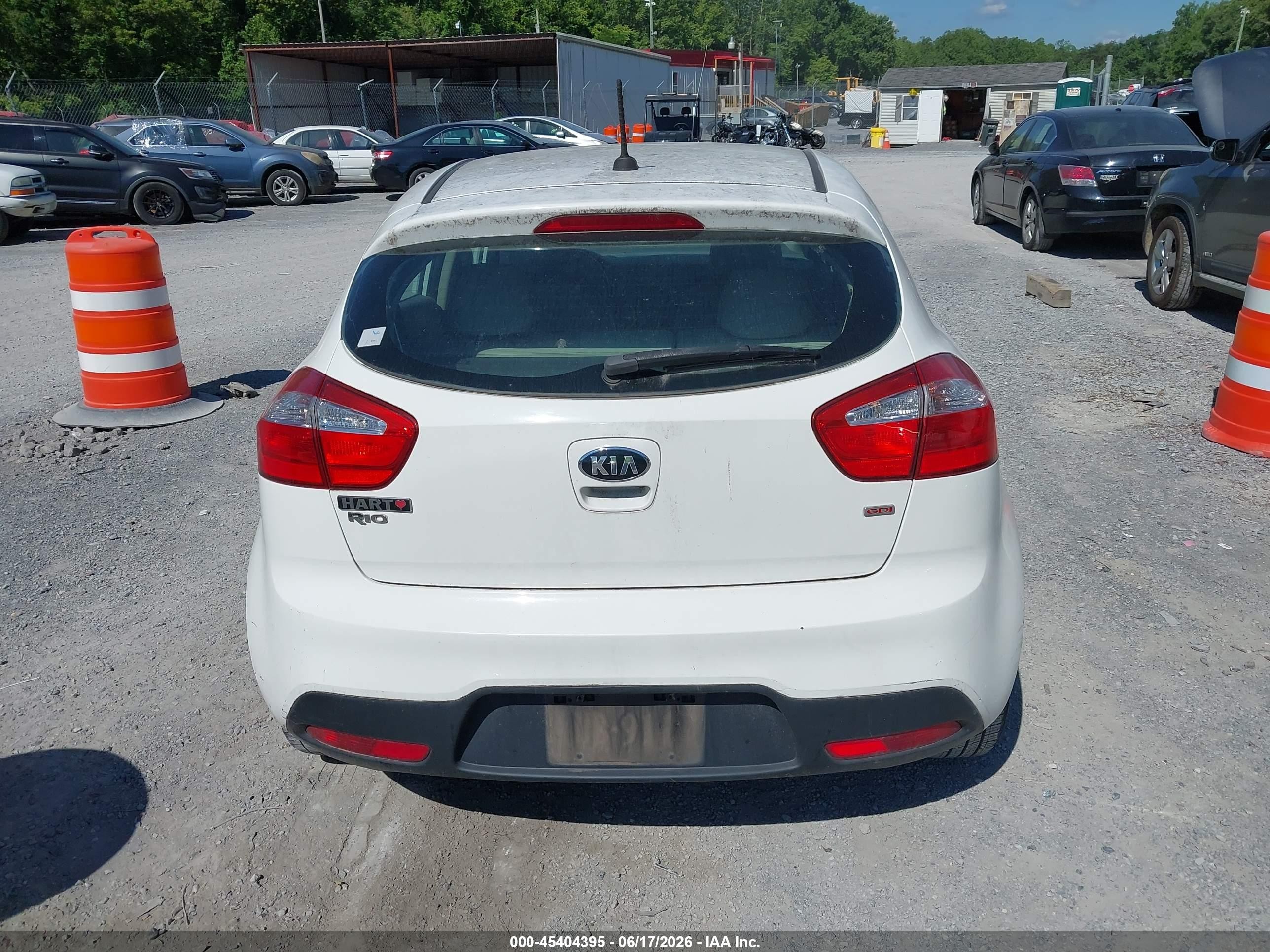 2013 Kia Rio Lx White vin: KNADM5A37D6162865