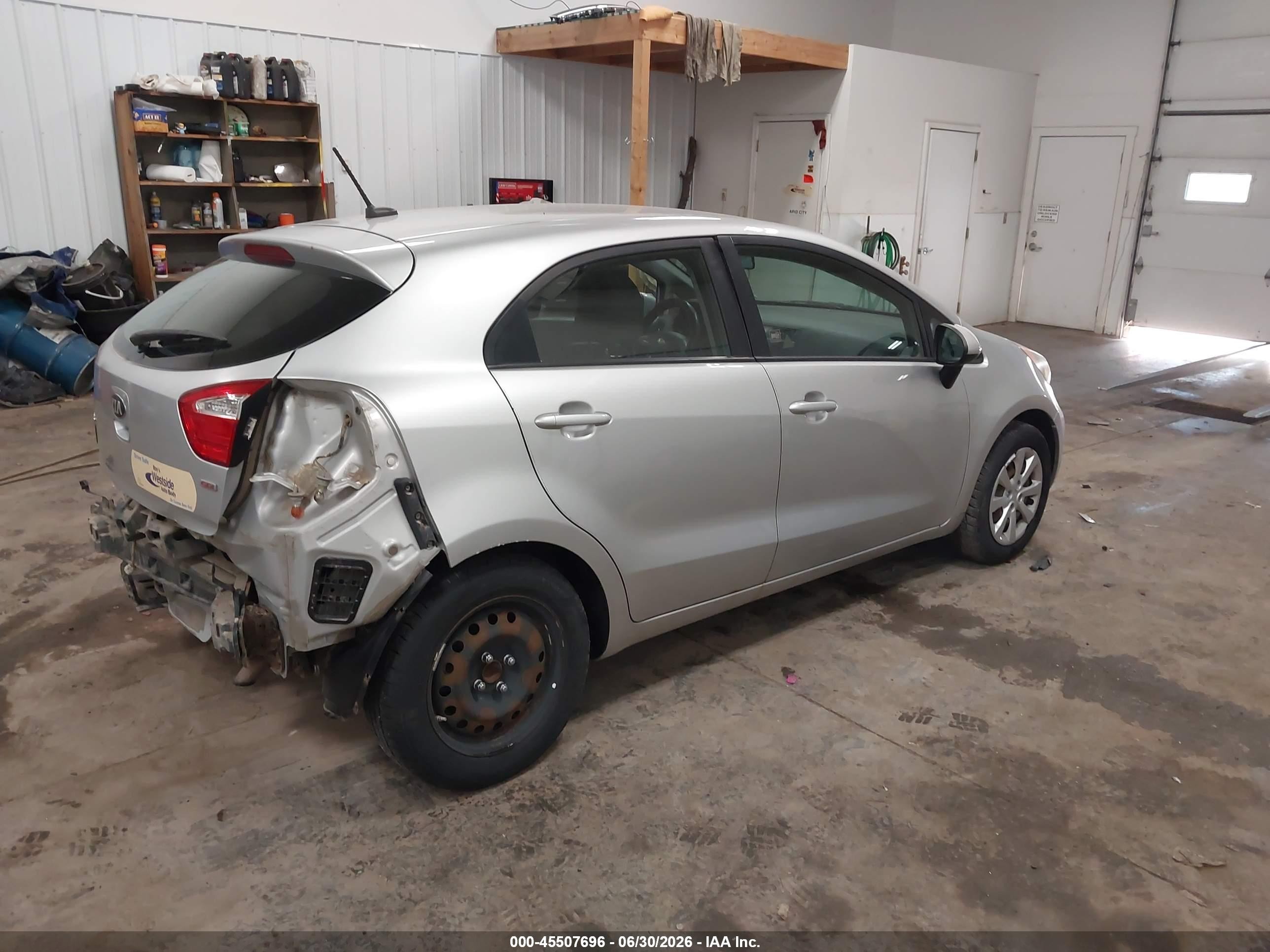 2013 Kia Rio Lx Серебряный vin: KNADM5A37D6186499