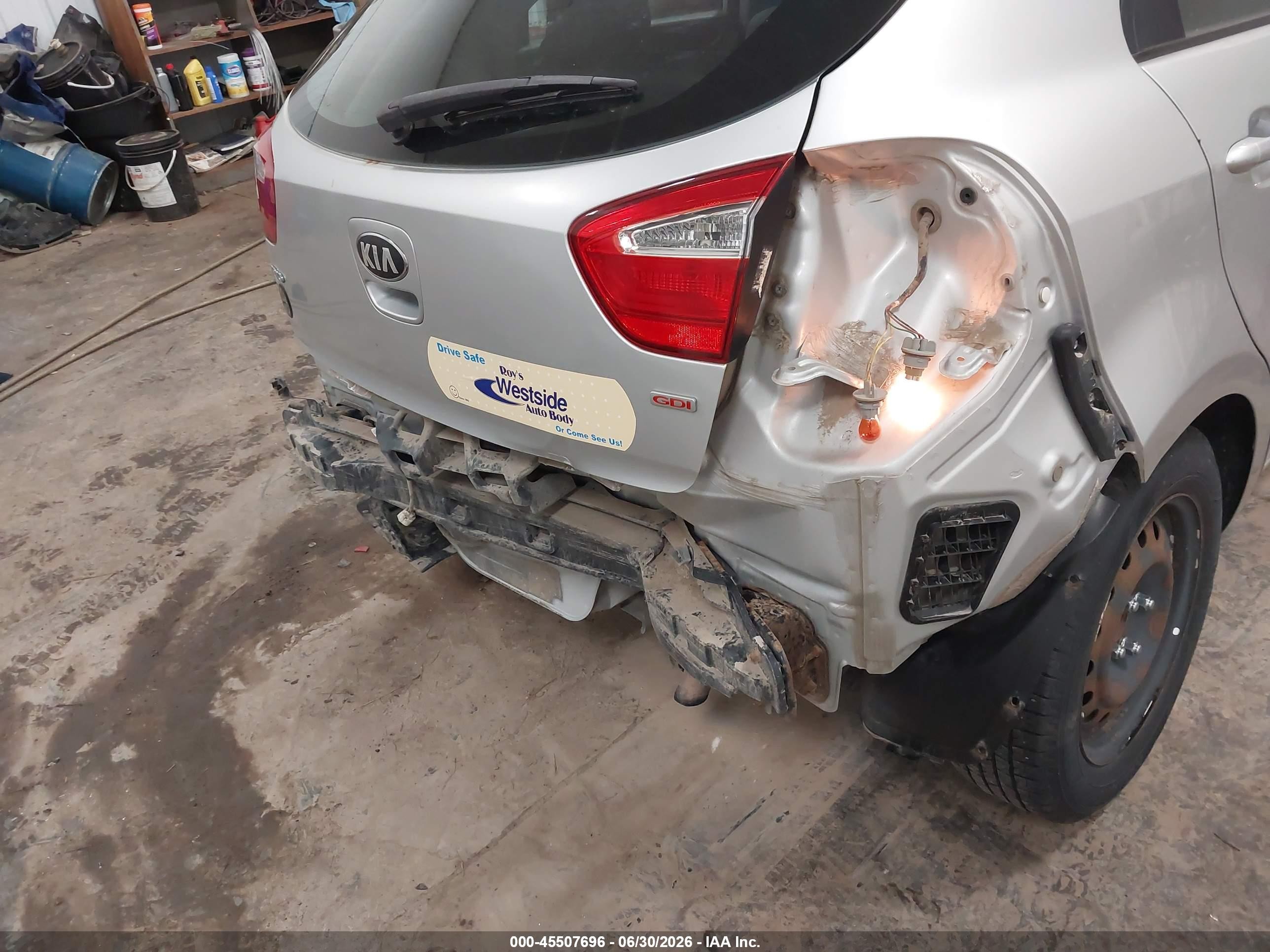 2013 Kia Rio Lx Серебряный vin: KNADM5A37D6186499