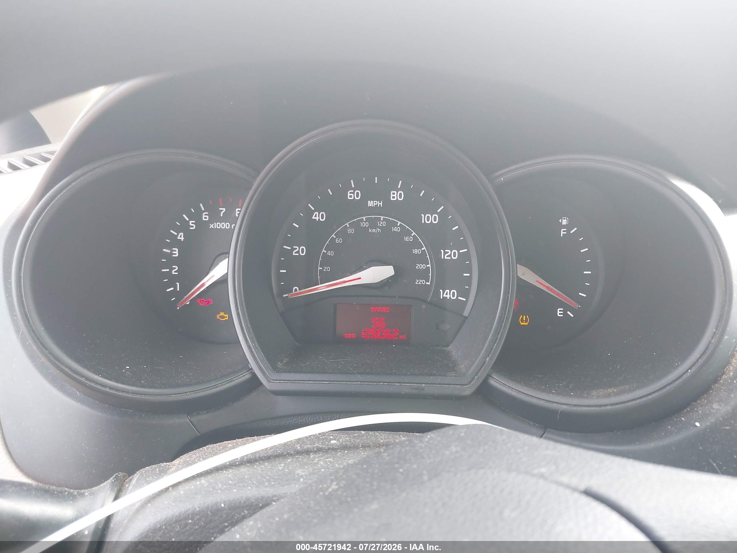 2013 Kia Rio Lx Red vin: KNADM5A37D6197776