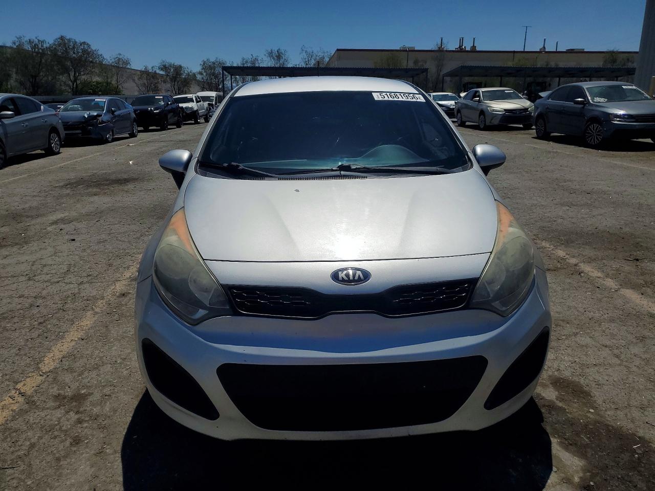 2013 Kia Rio Lx Silver vin: KNADM5A37D6295643