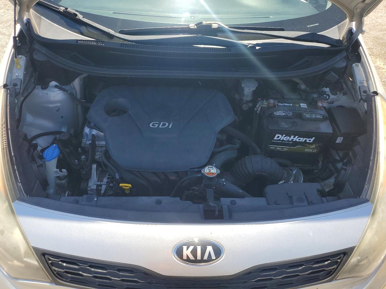2013 Kia Rio Lx Silver vin: KNADM5A37D6295643
