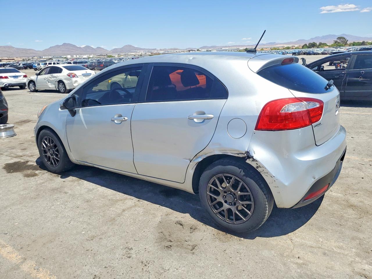 2013 Kia Rio Lx Silver vin: KNADM5A37D6295643