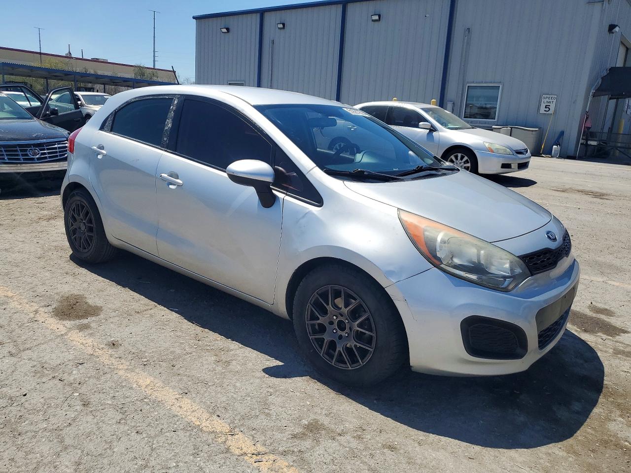 2013 Kia Rio Lx Silver vin: KNADM5A37D6295643