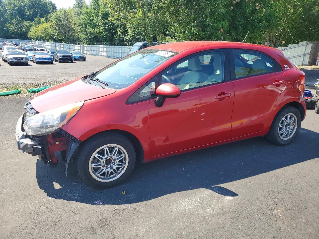 2013 Kia Rio Lx Красный vin: KNADM5A37D6297070
