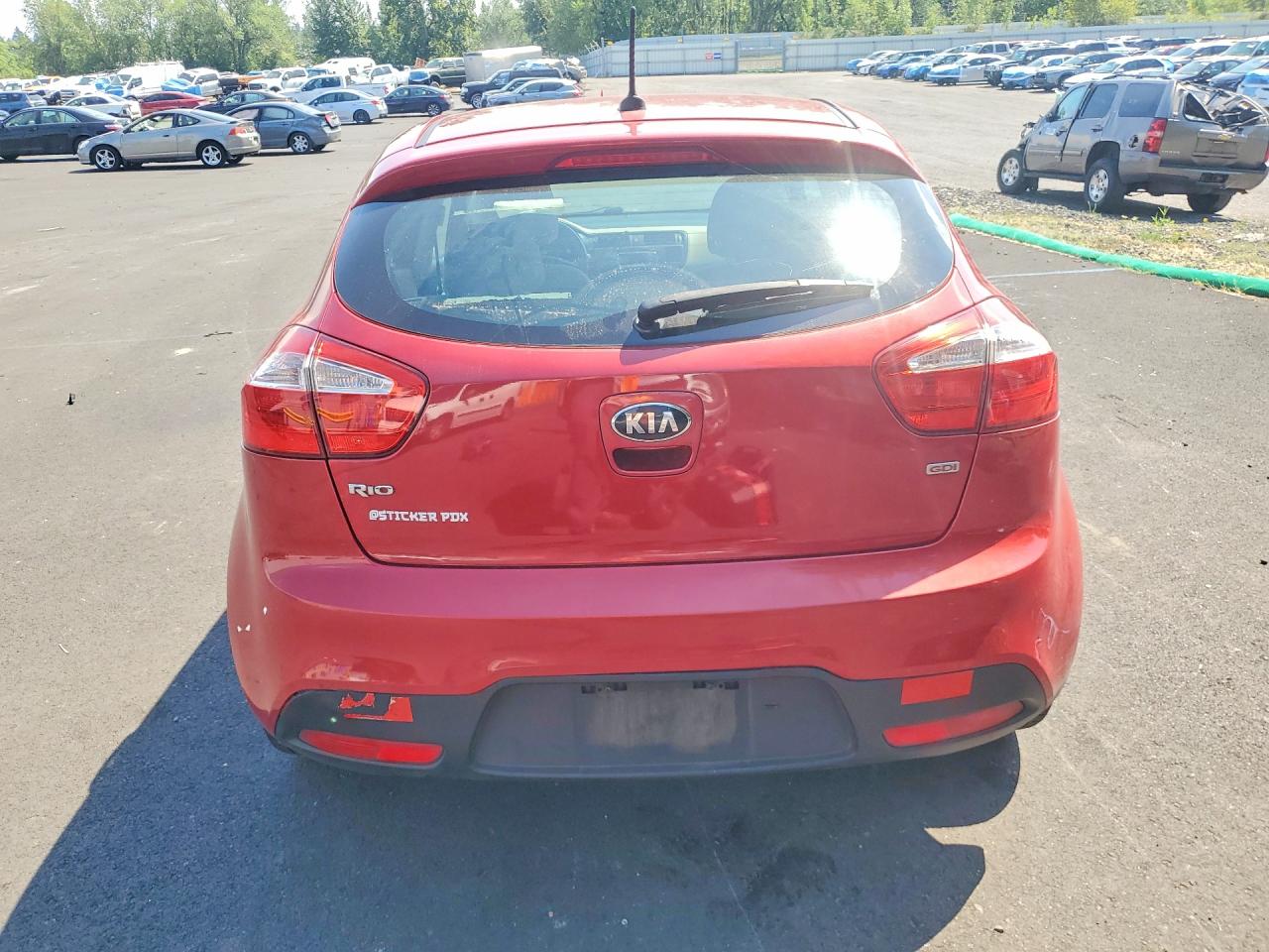 2013 Kia Rio Lx Red vin: KNADM5A37D6297070