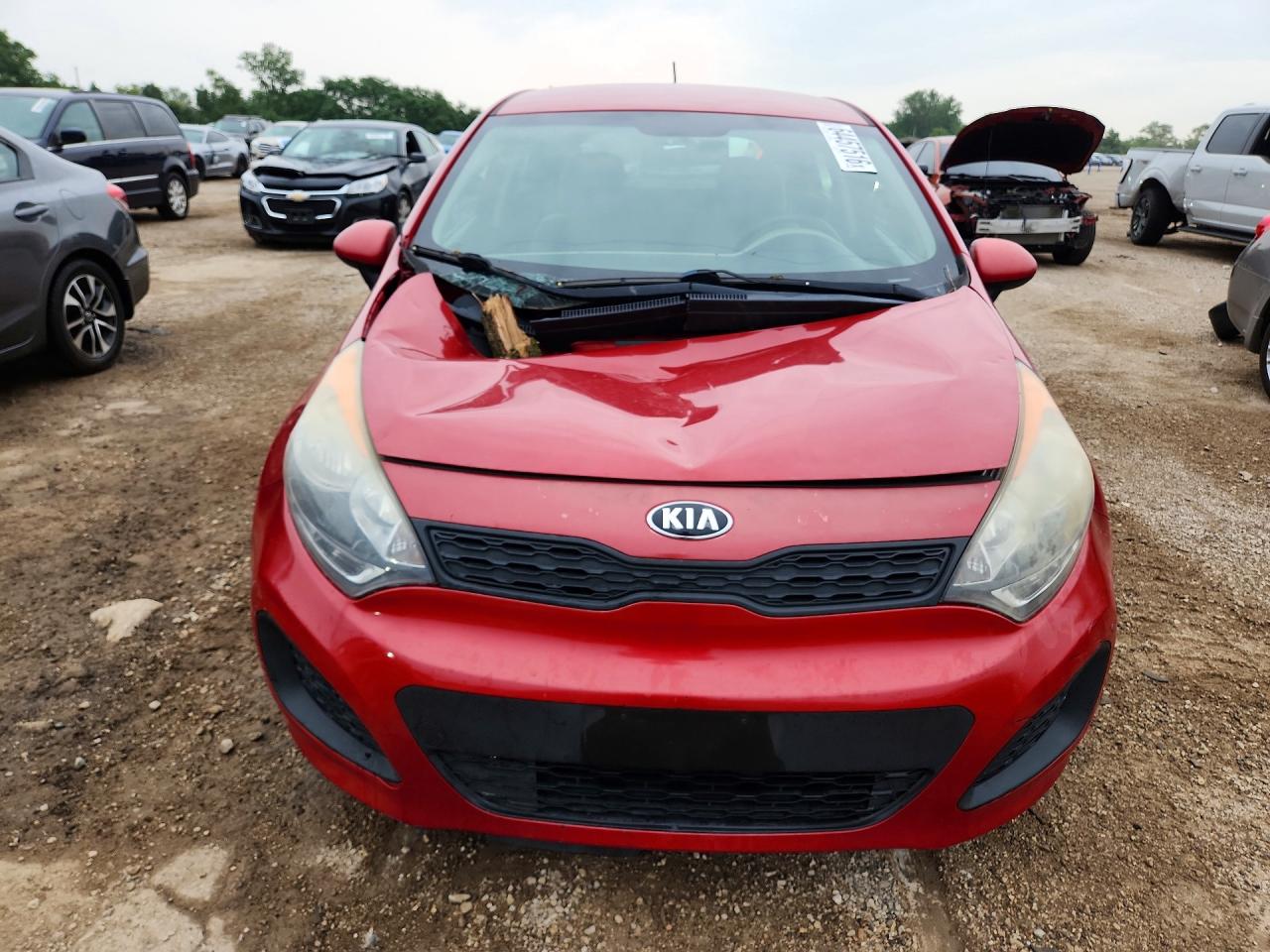 2015 Kia Rio Lx Red vin: KNADM5A37F6457645