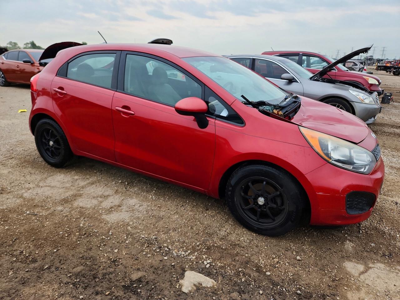 2015 Kia Rio Lx Red vin: KNADM5A37F6457645