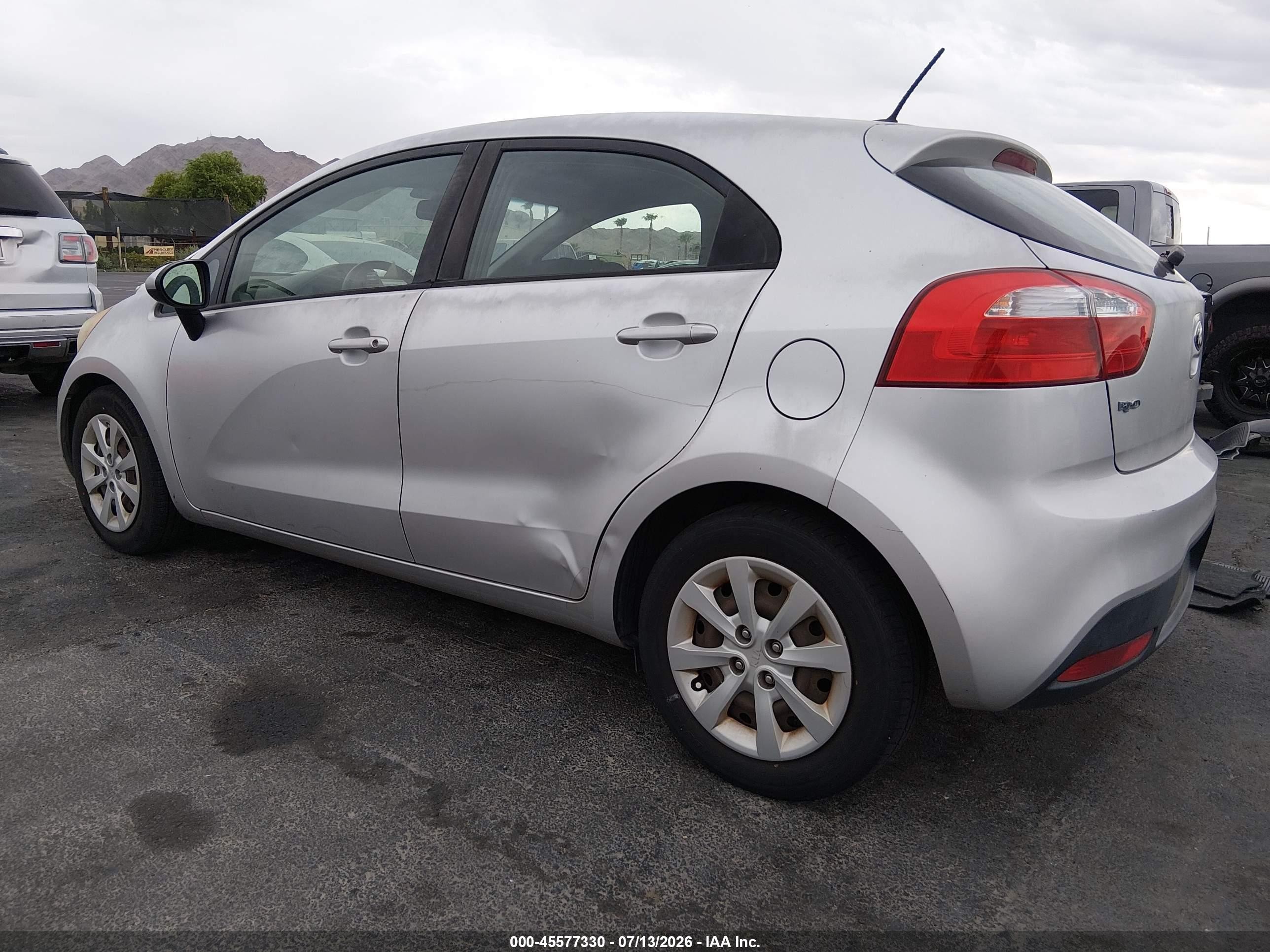 2015 Kia Rio Lx Silver vin: KNADM5A37F6509808