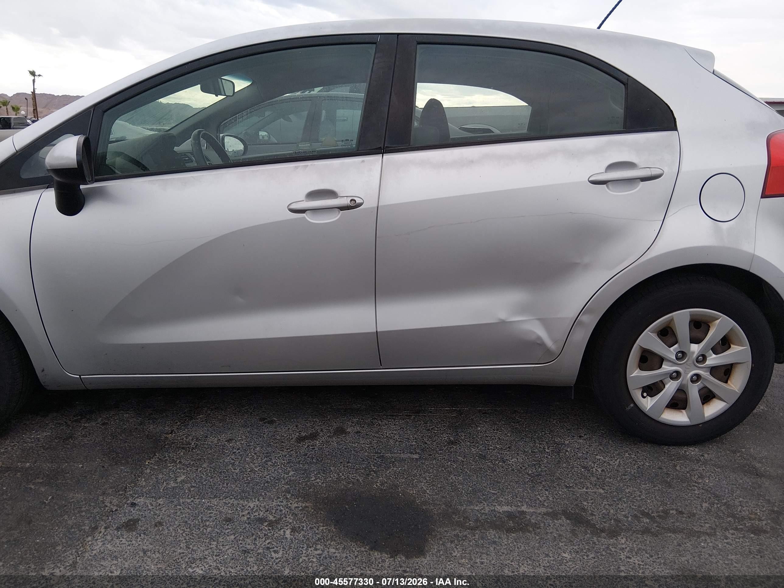 2015 Kia Rio Lx Silver vin: KNADM5A37F6509808