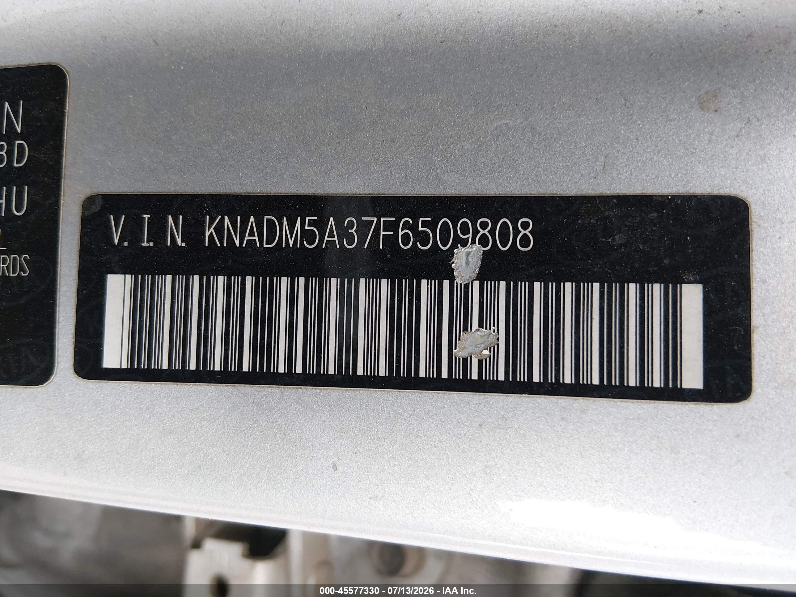 2015 Kia Rio Lx Silver vin: KNADM5A37F6509808