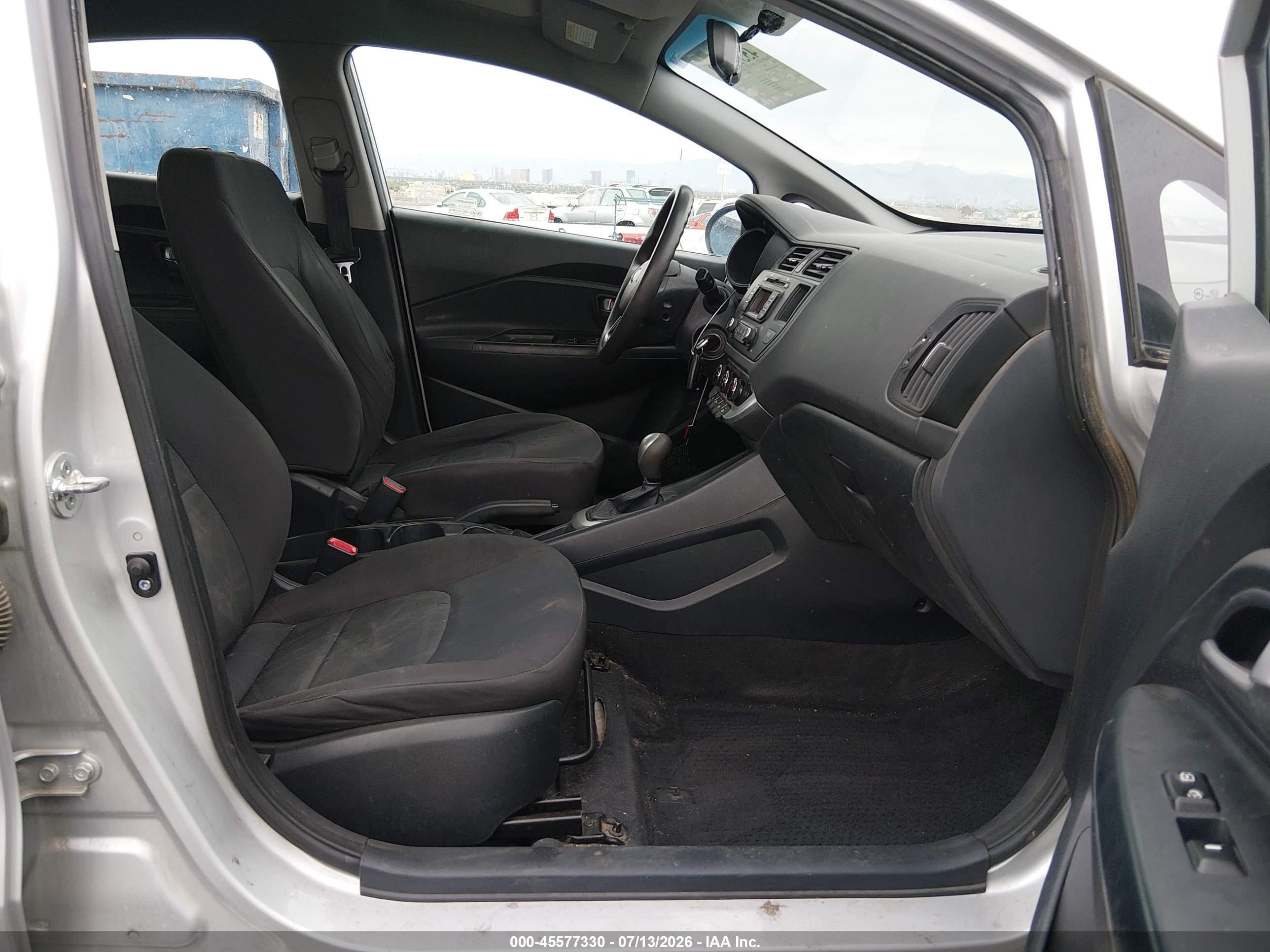 2015 Kia Rio Lx Silver vin: KNADM5A37F6509808