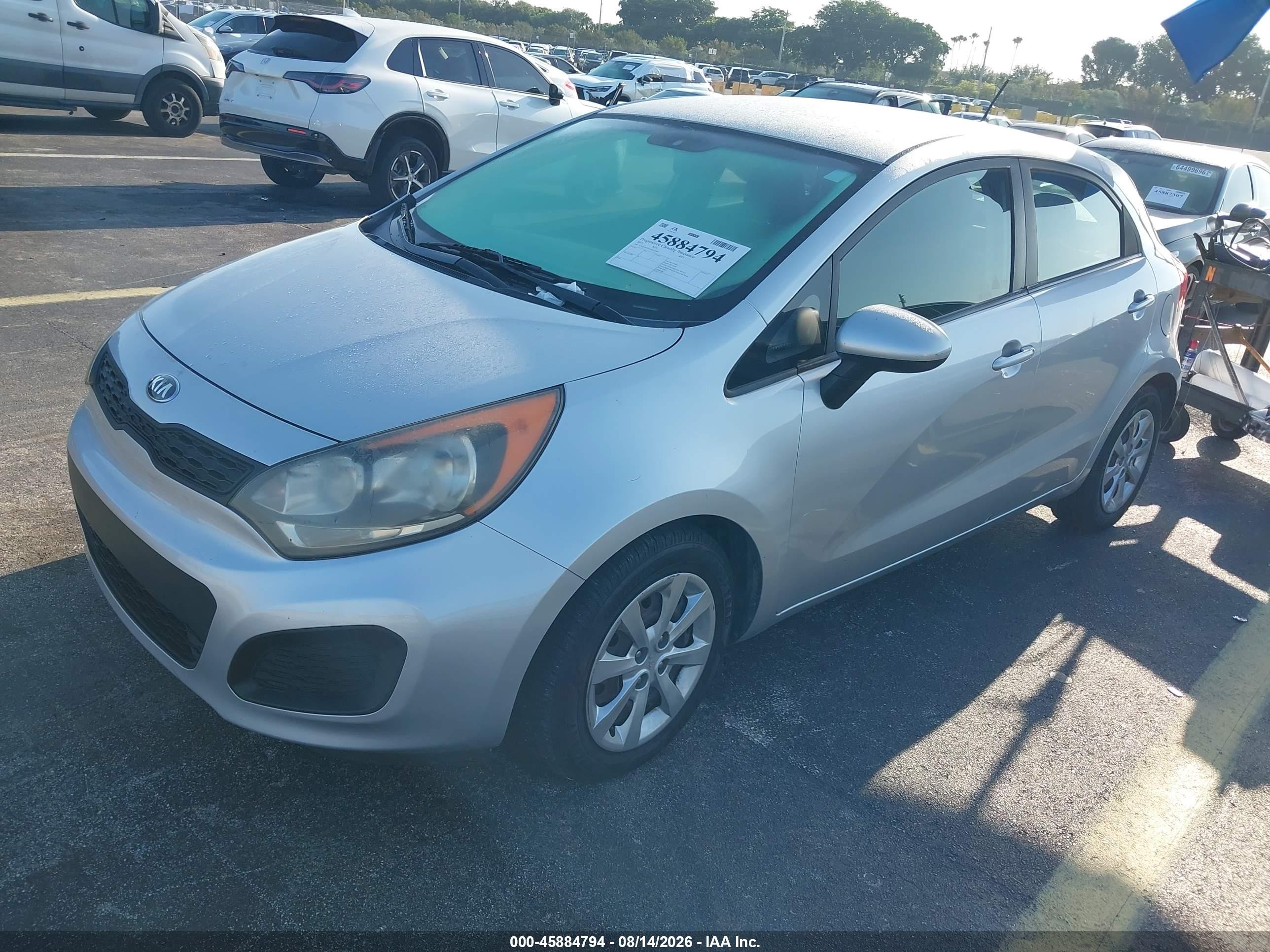 2015 Kia Rio Lx Silver vin: KNADM5A37F6515480