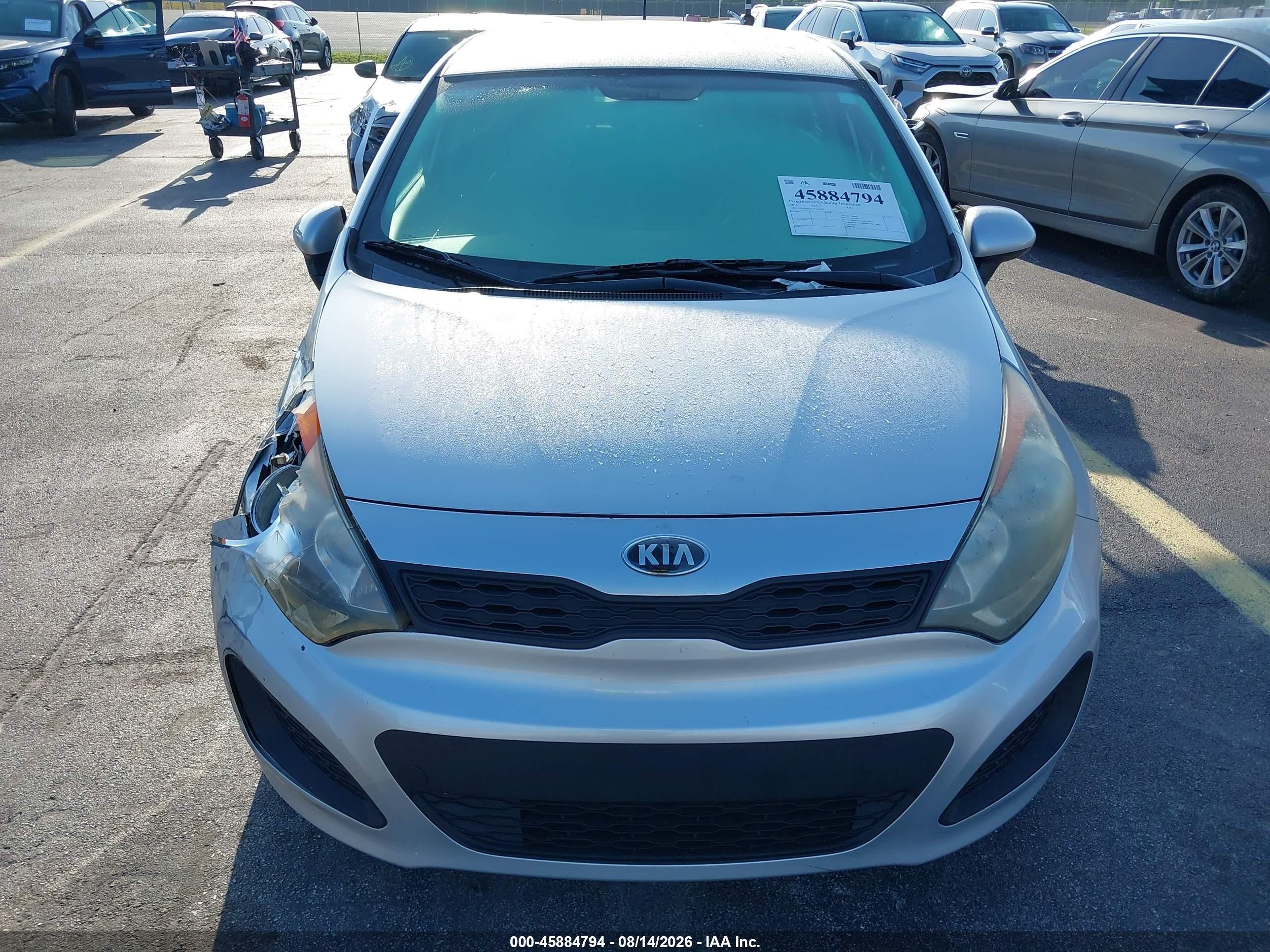 2015 Kia Rio Lx Silver vin: KNADM5A37F6515480