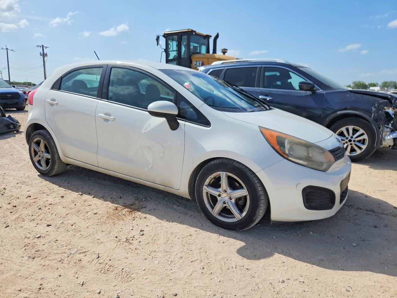 2012 Kia Rio Lx White vin: KNADM5A38C6024007