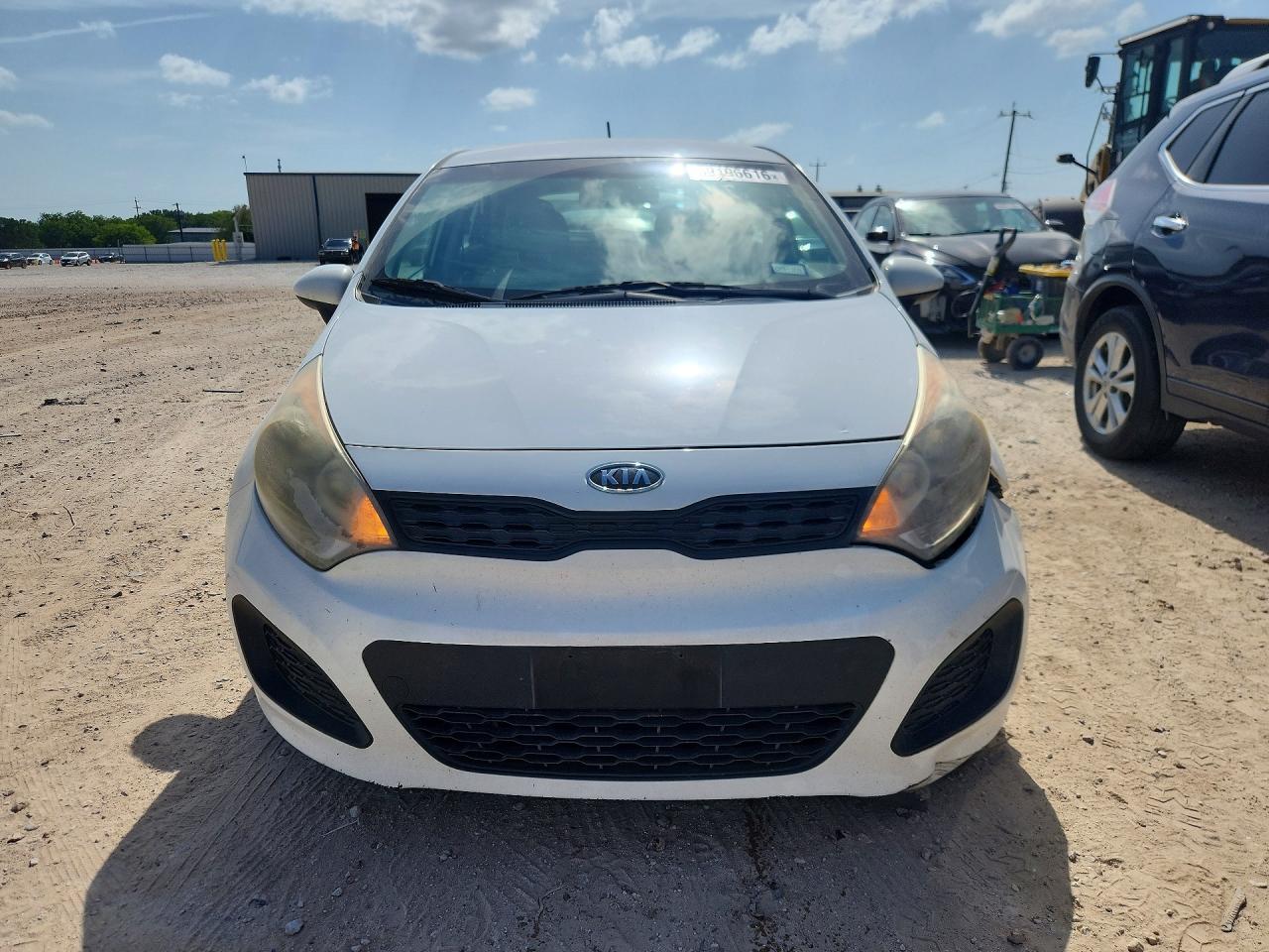 2012 Kia Rio Lx White vin: KNADM5A38C6024007