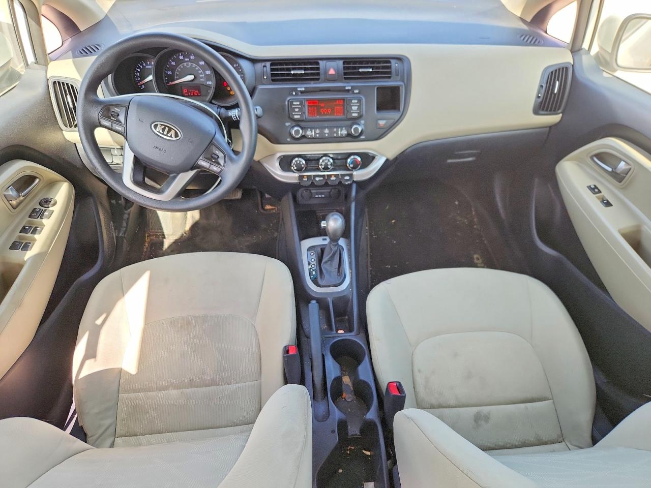 2012 Kia Rio Lx White vin: KNADM5A38C6024007