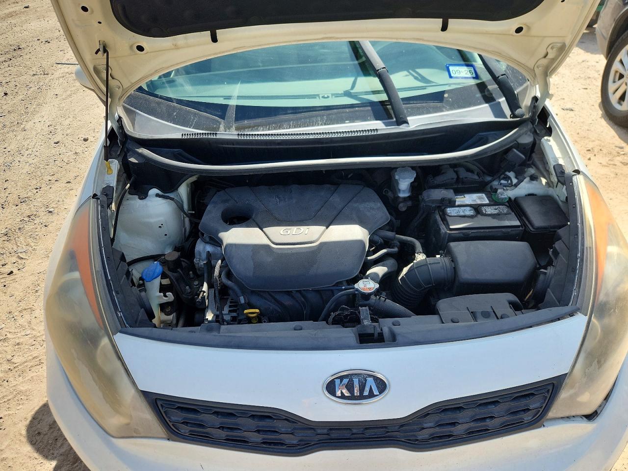 2012 Kia Rio Lx White vin: KNADM5A38C6024007
