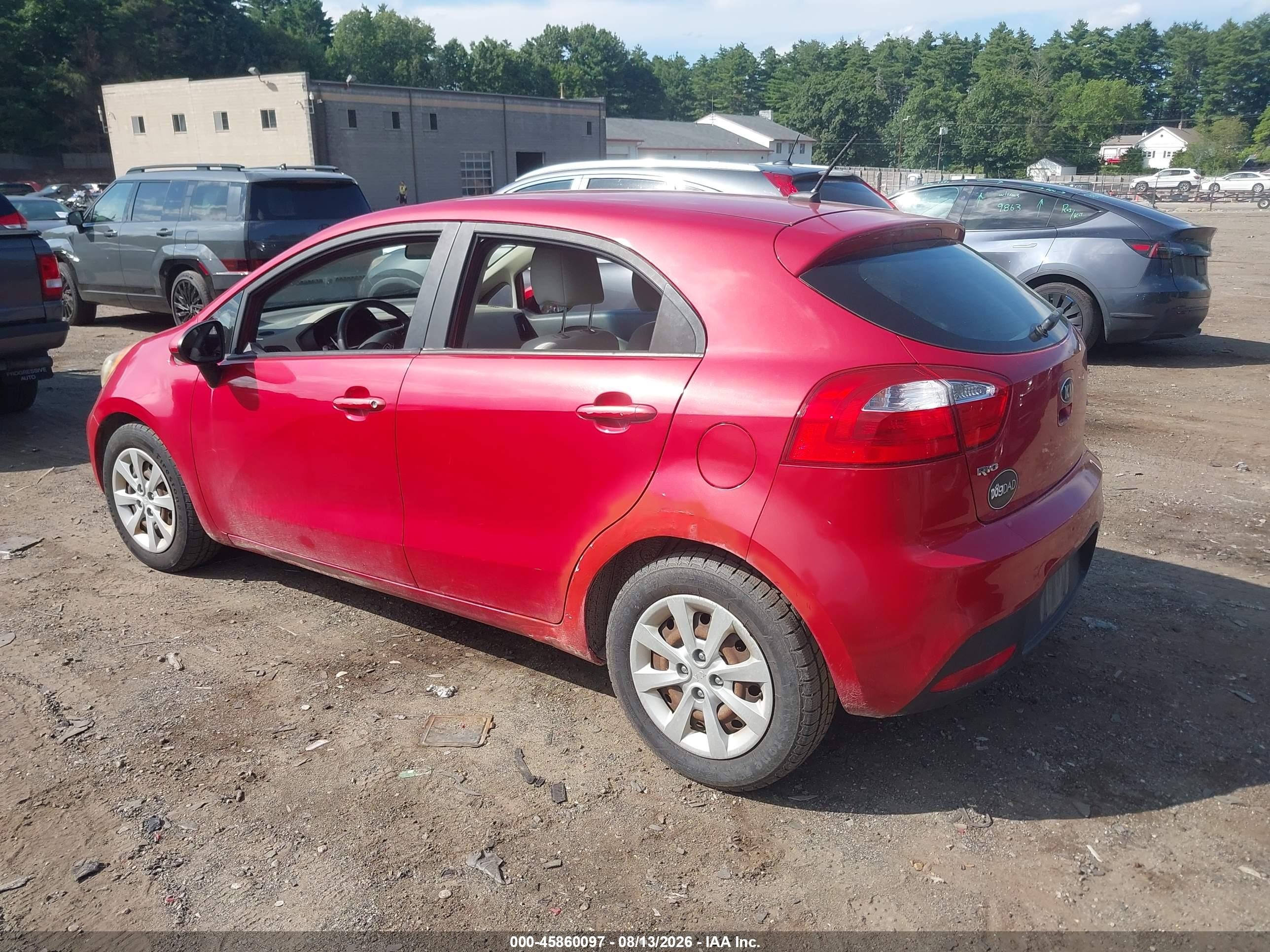 2013 Kia Rio Lx Red vin: KNADM5A38D6213208