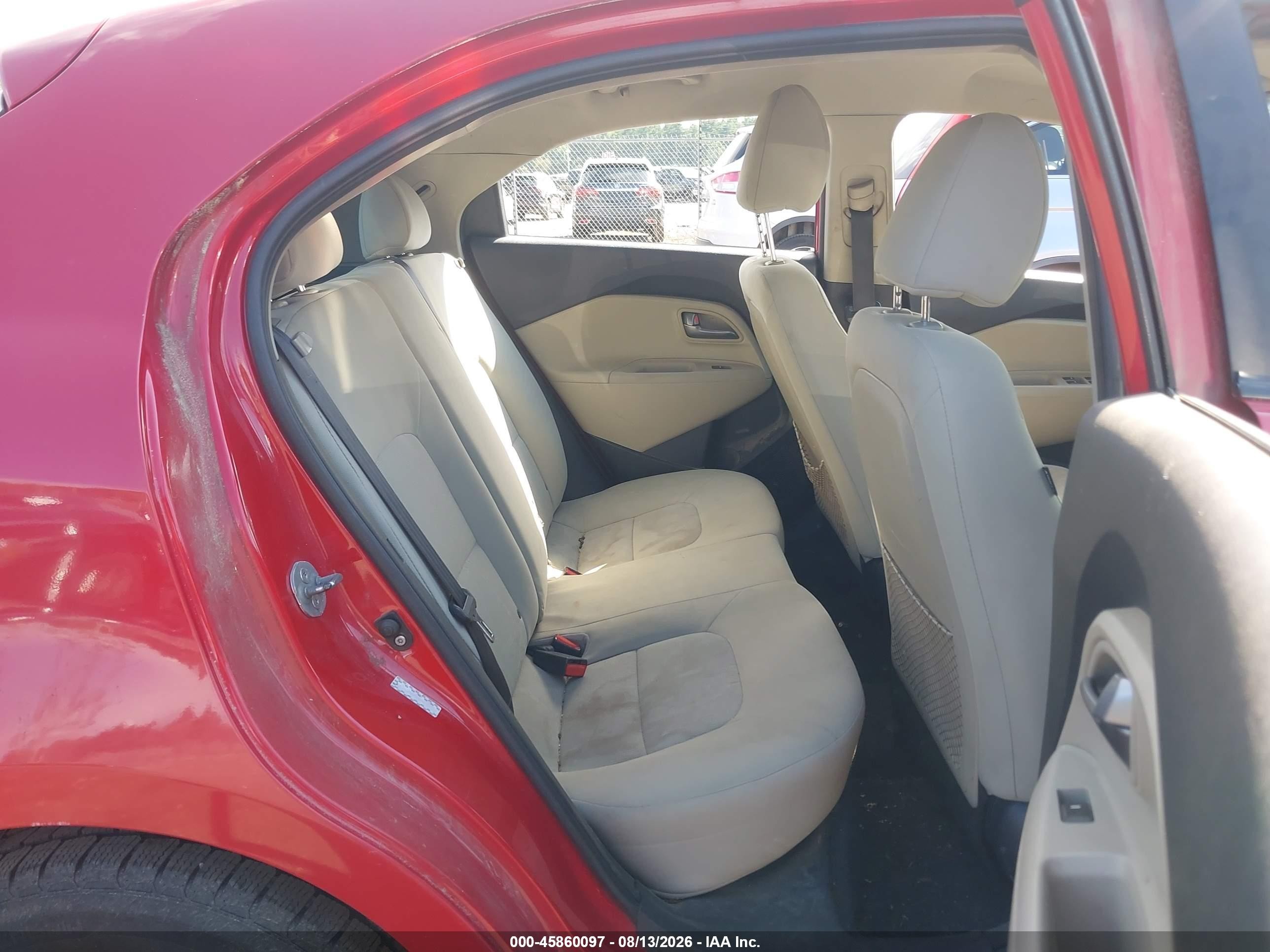 2013 Kia Rio Lx Red vin: KNADM5A38D6213208