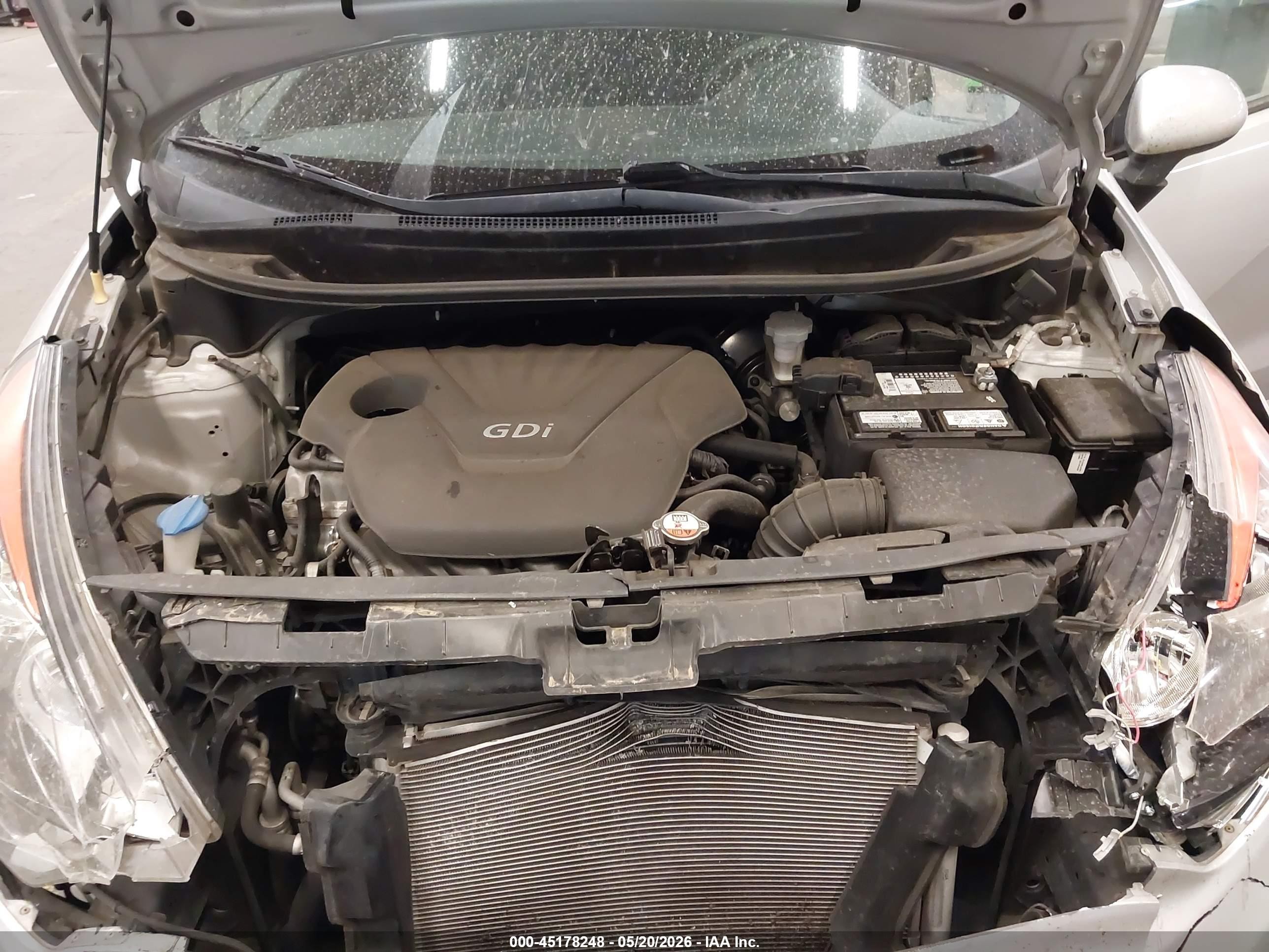 2014 Kia Rio Lx Silver vin: KNADM5A38E6410705