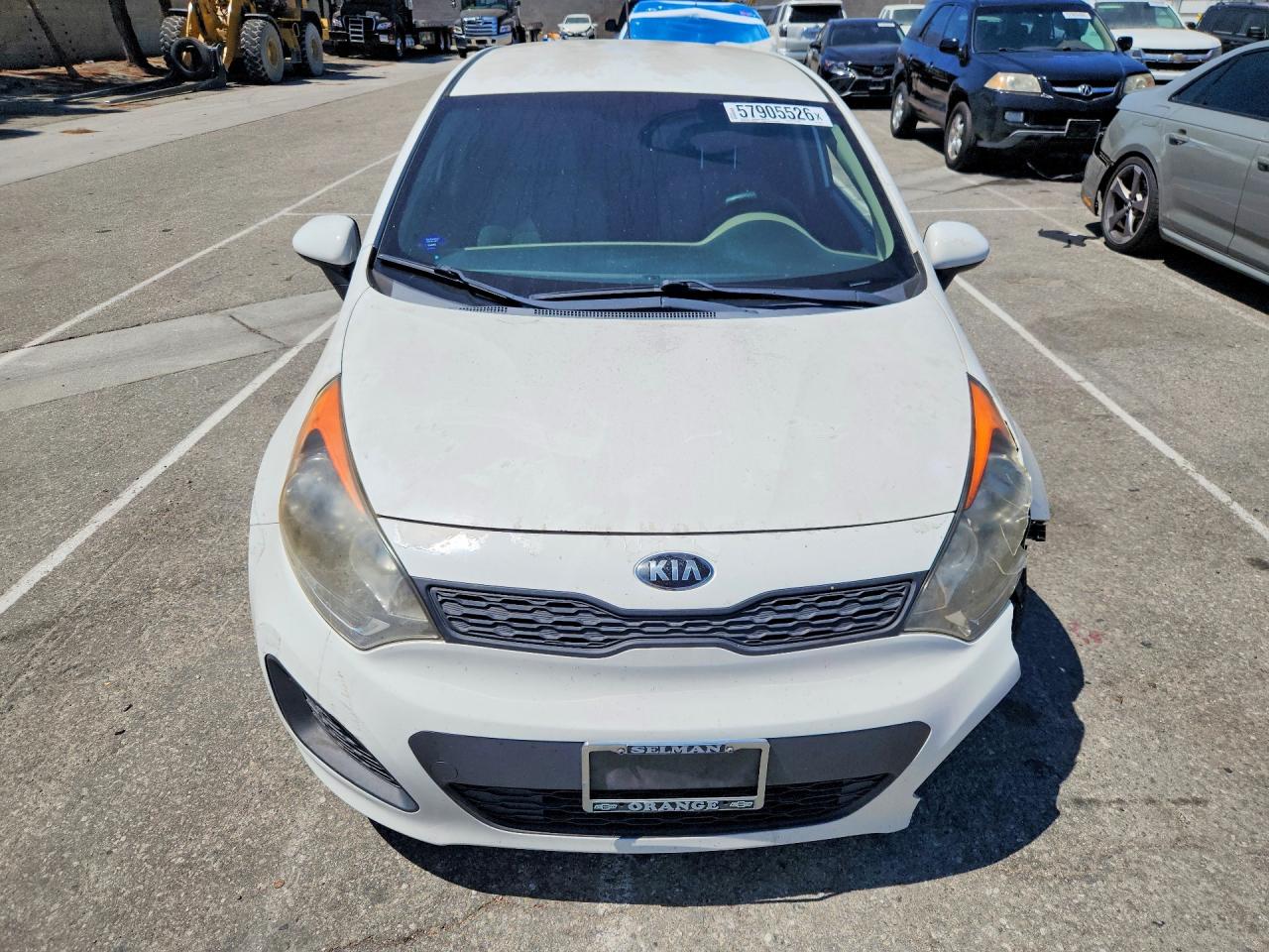 2015 Kia Rio Lx White vin: KNADM5A38F6442247